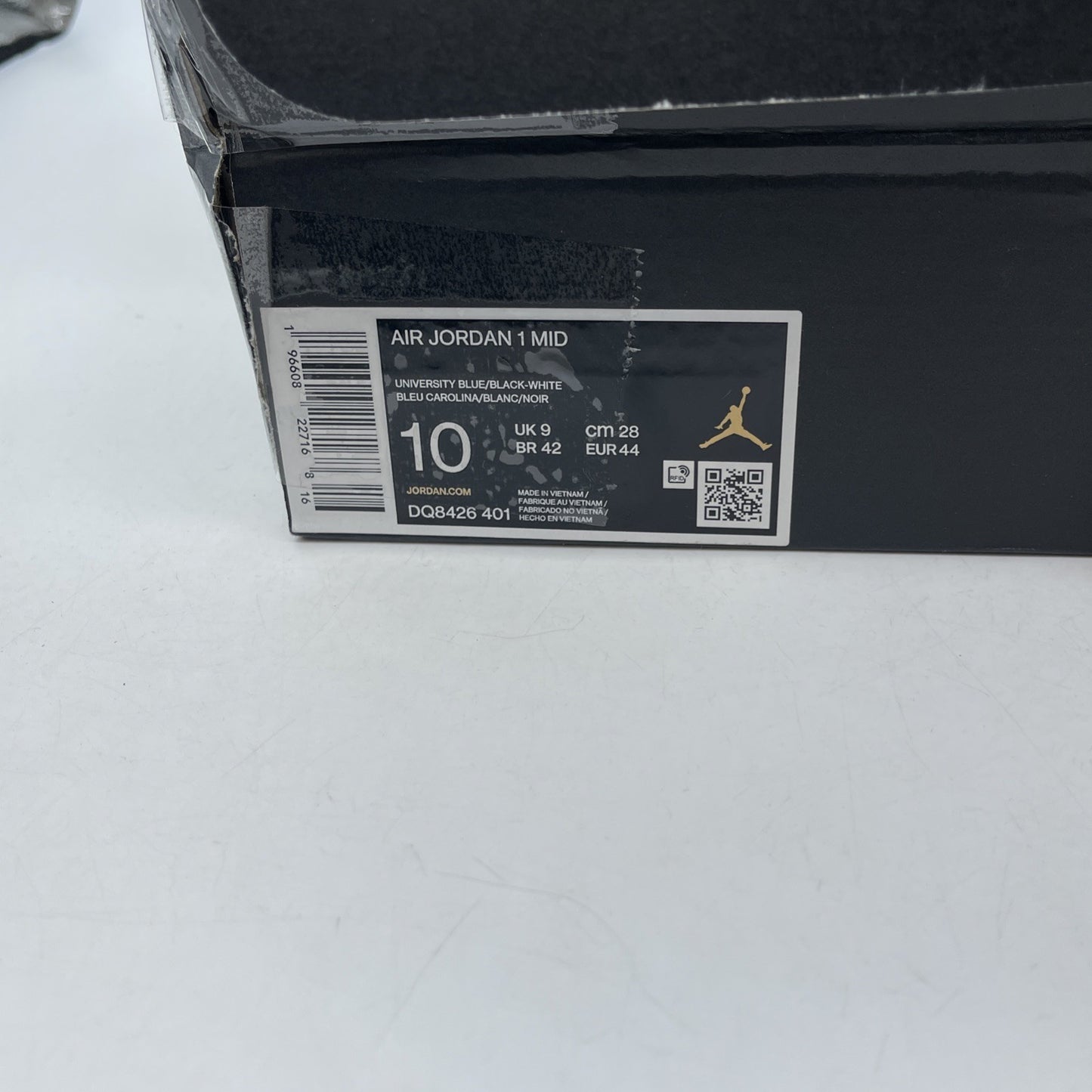 Size 10 - Air Jordan 1 Mid University Blue Black White Leather (DQ8426-401)