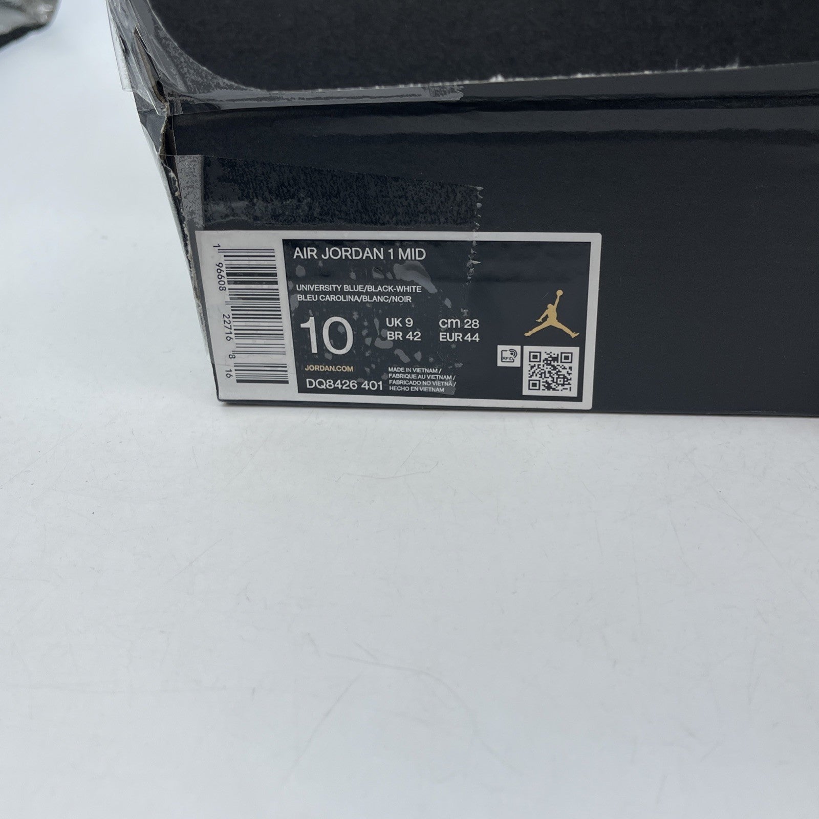 Size 10 - Air Jordan 1 Mid University Blue Black White Leather (DQ8426-401)