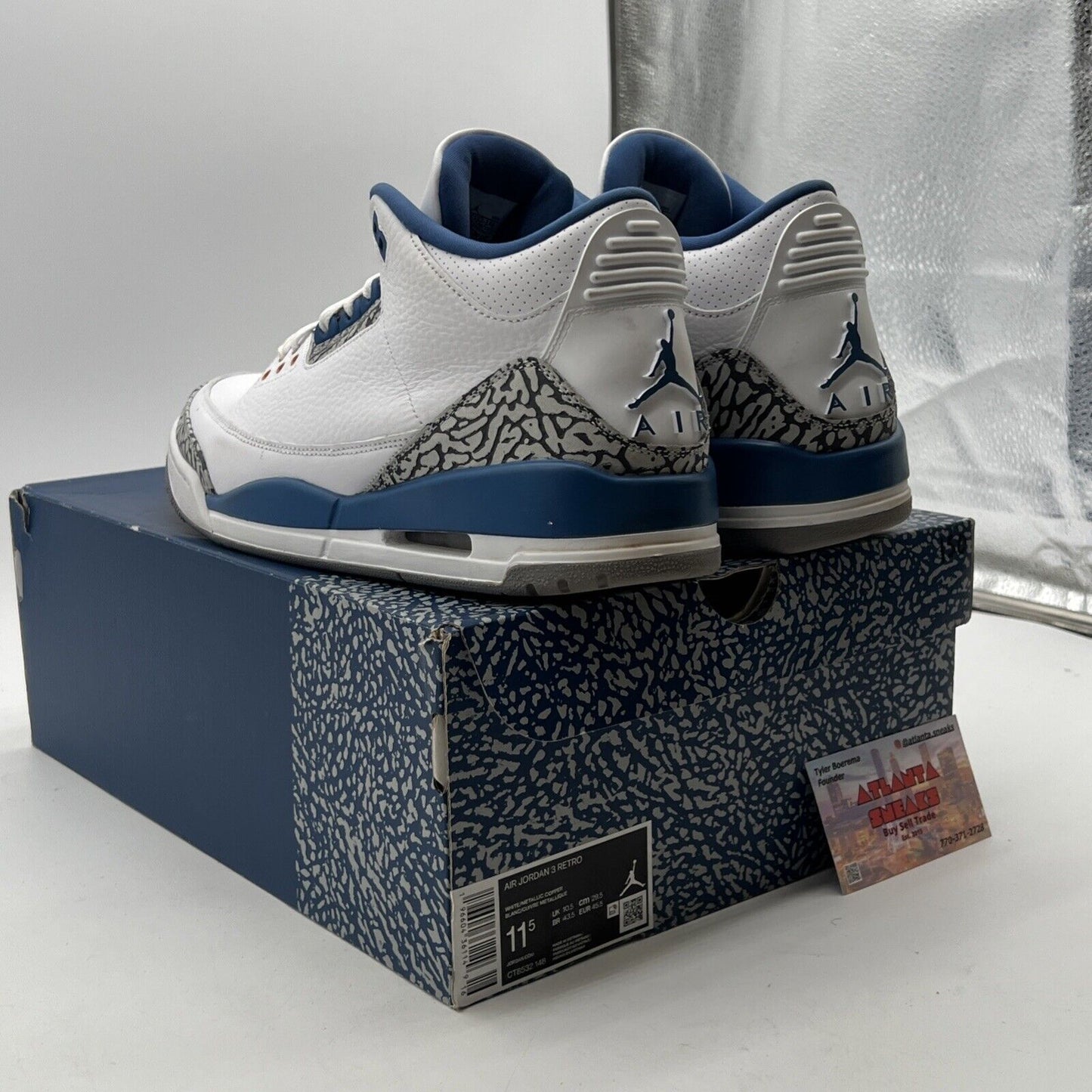 Size 11.5 - Air Jordan 3 Retro Mid Washington Wizards (CT8532-148)