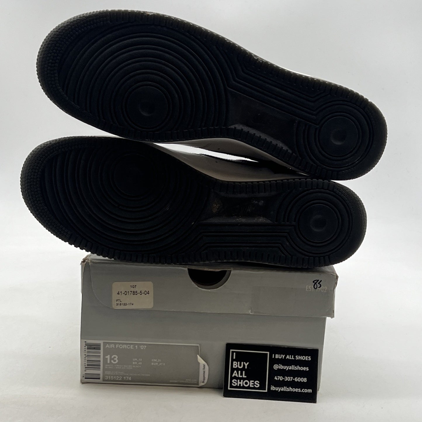 Size 13 - Nike Air Force 1 '07 White Green Black (315122-174)