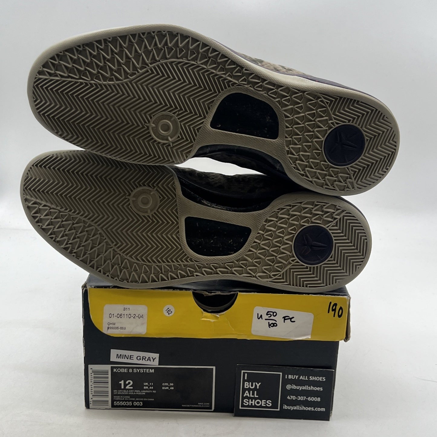 Size 12 - Nike Kobe 8 Mine Grey (555035-003)