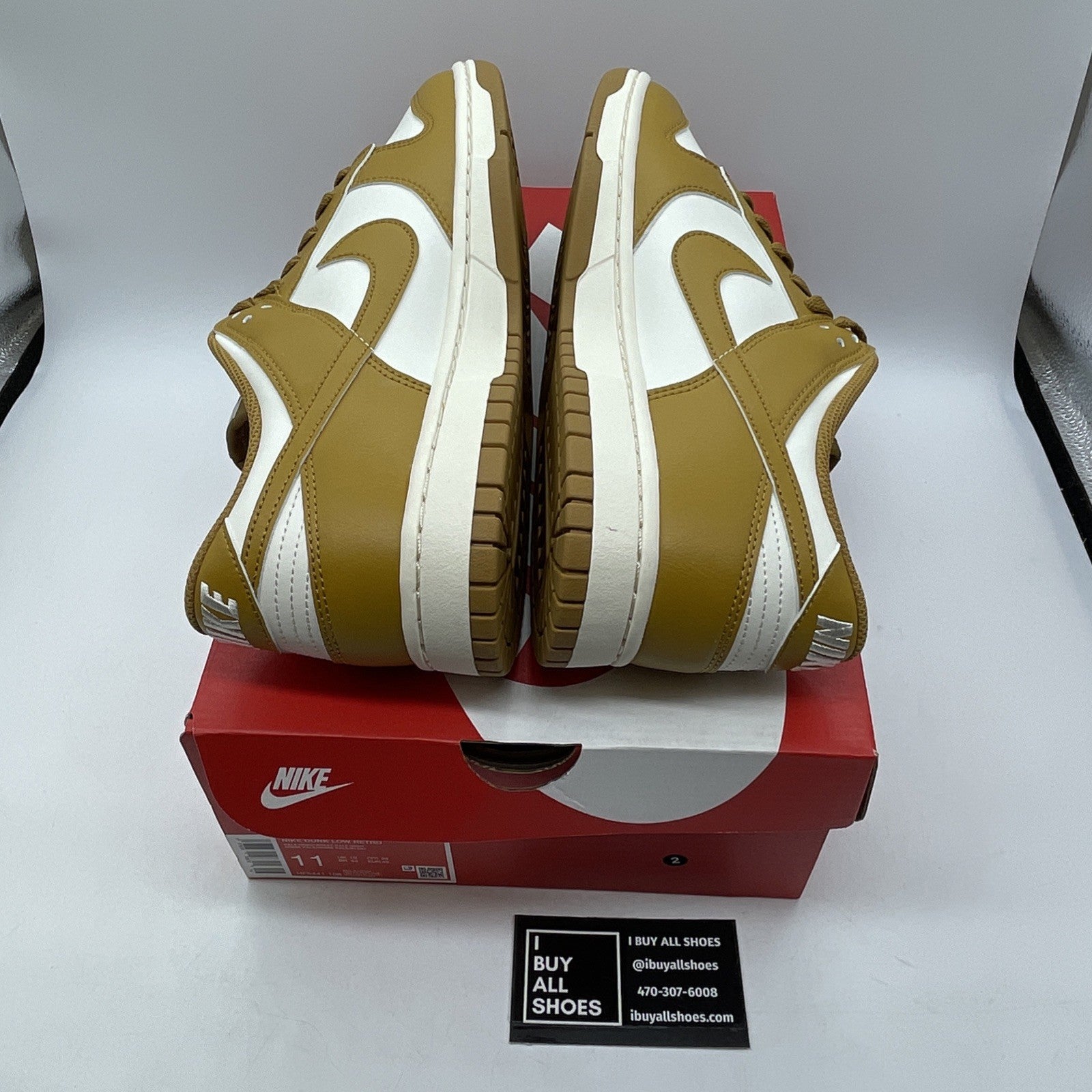 Size 11 - Nike Dunk Low Wheat Brown White Leather (HF5441-108)