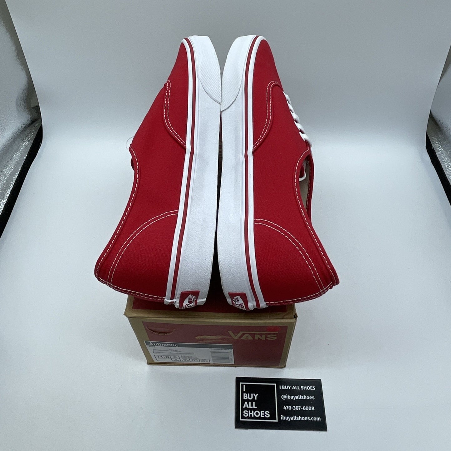 Size 11 - Vans core classic authentic Red White Suede (VN000EE3RED1)