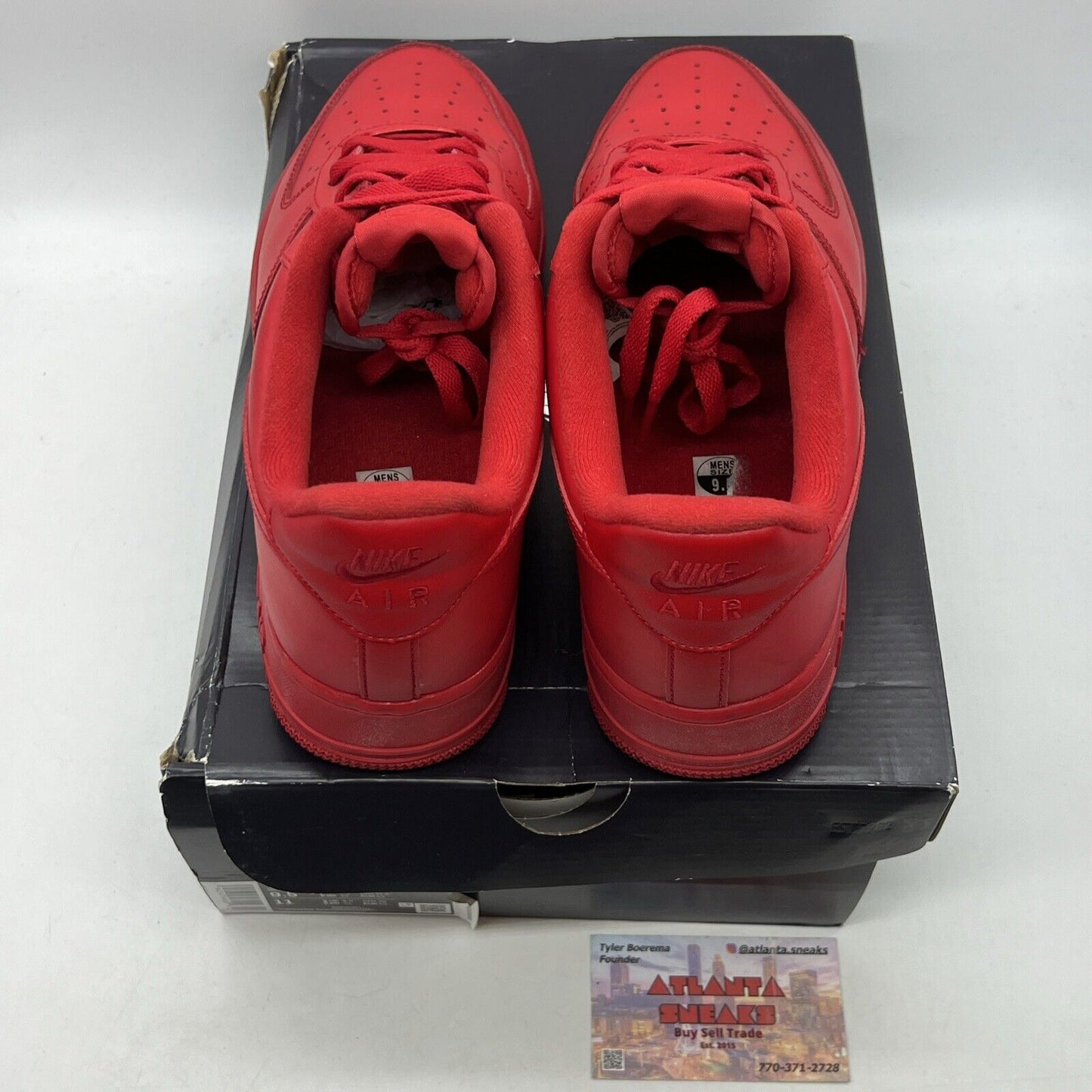 Size 9.5 - Nike Air Force 1 Low Triple Red Leather (CW6999-600)