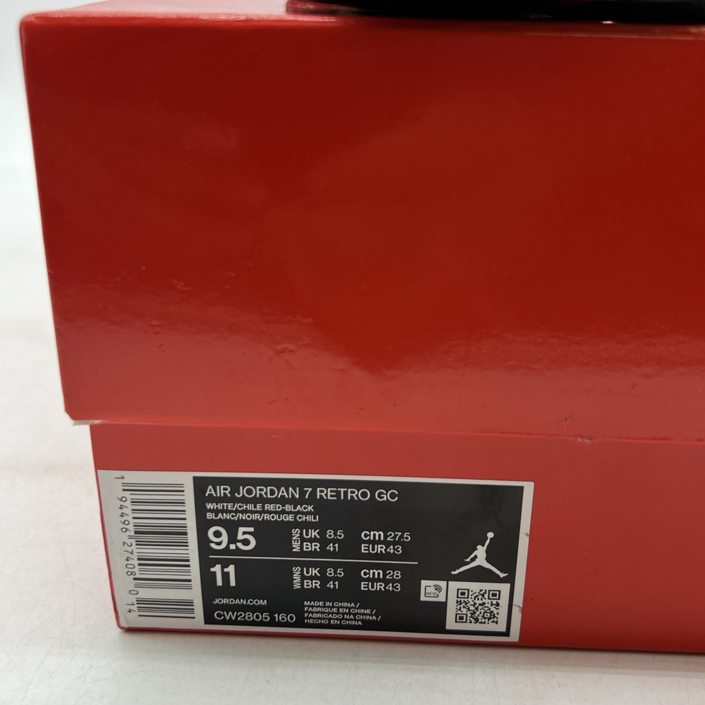 Size 9.5 - Air Jordan 7 Retro Greater China (CW2805-160)