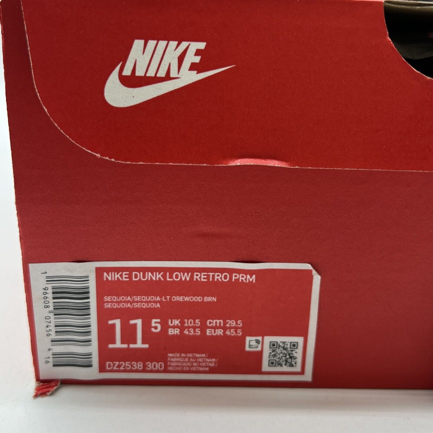 Size 11.5 - Nike Dunk Premium Low Sequoia (DZ2538-300)