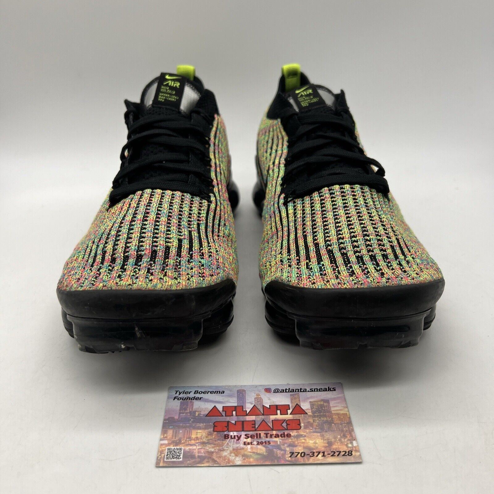 Size 12 - Nike Air VaporMax Flyknit 3 Multi-Color Black (AJ6900-006)