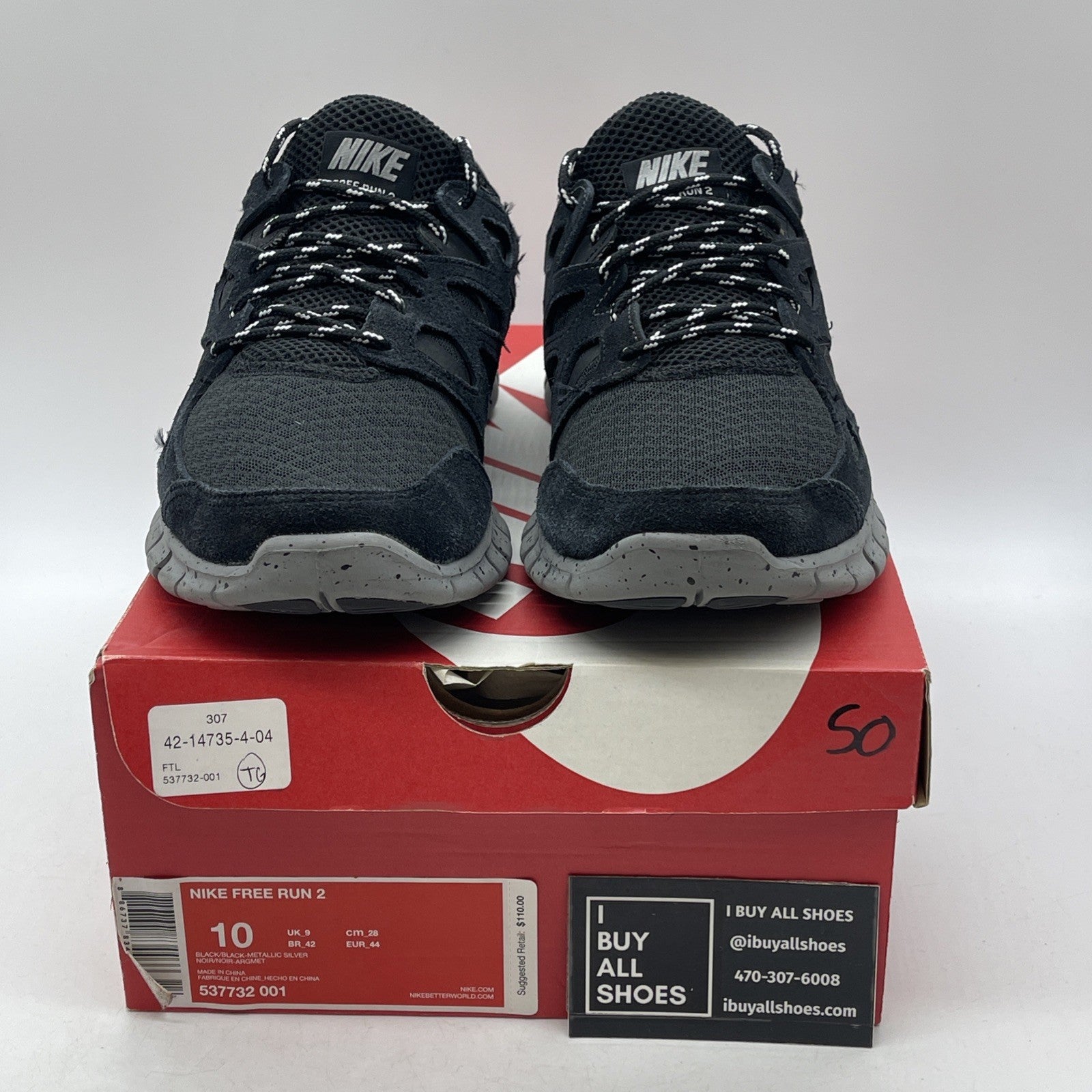 Size 10 - Nike Free Run+ 2 Qs New York (537732-001)