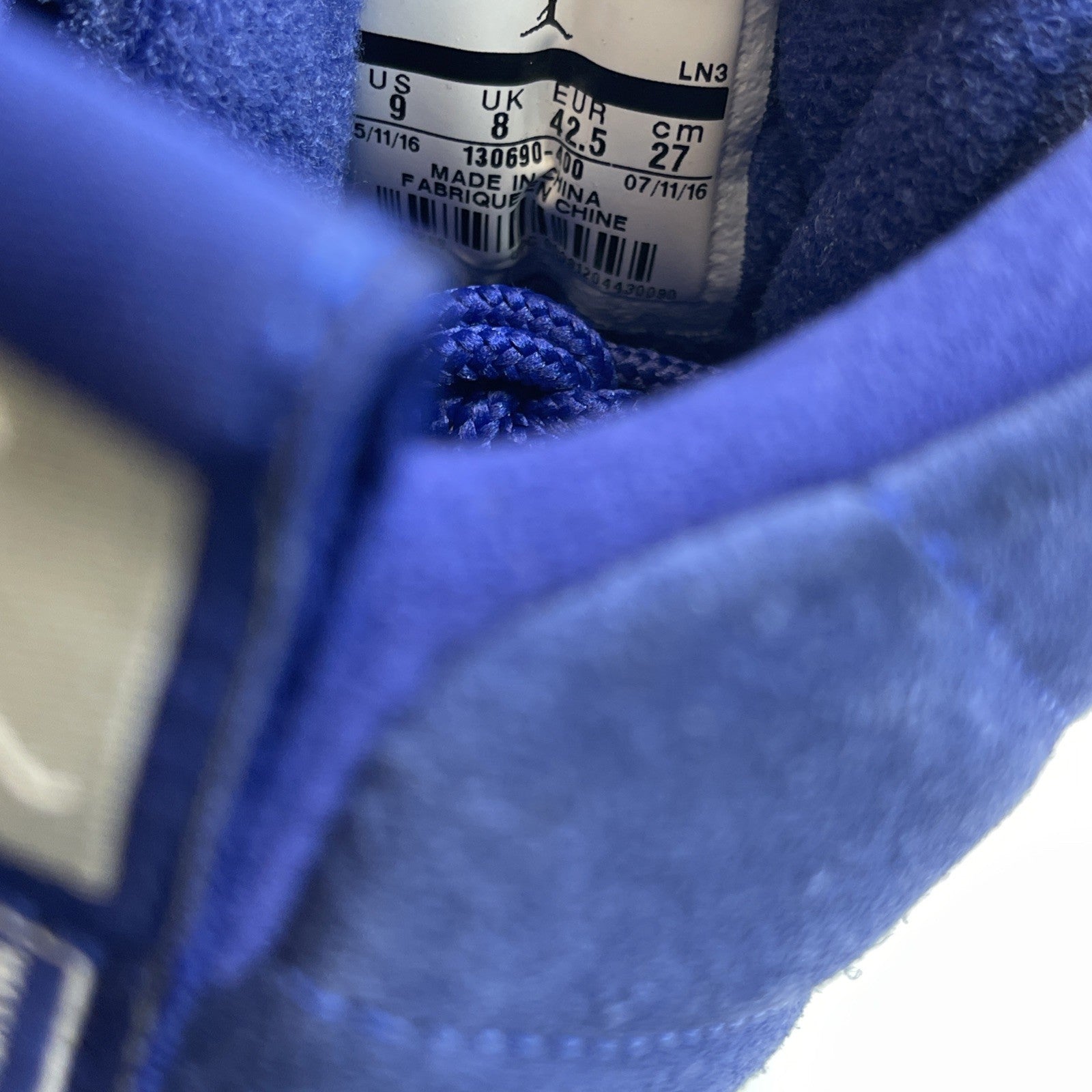 Size 9 - Air Jordan 12 Retro Deep Royal Suede Leather (130690-400)