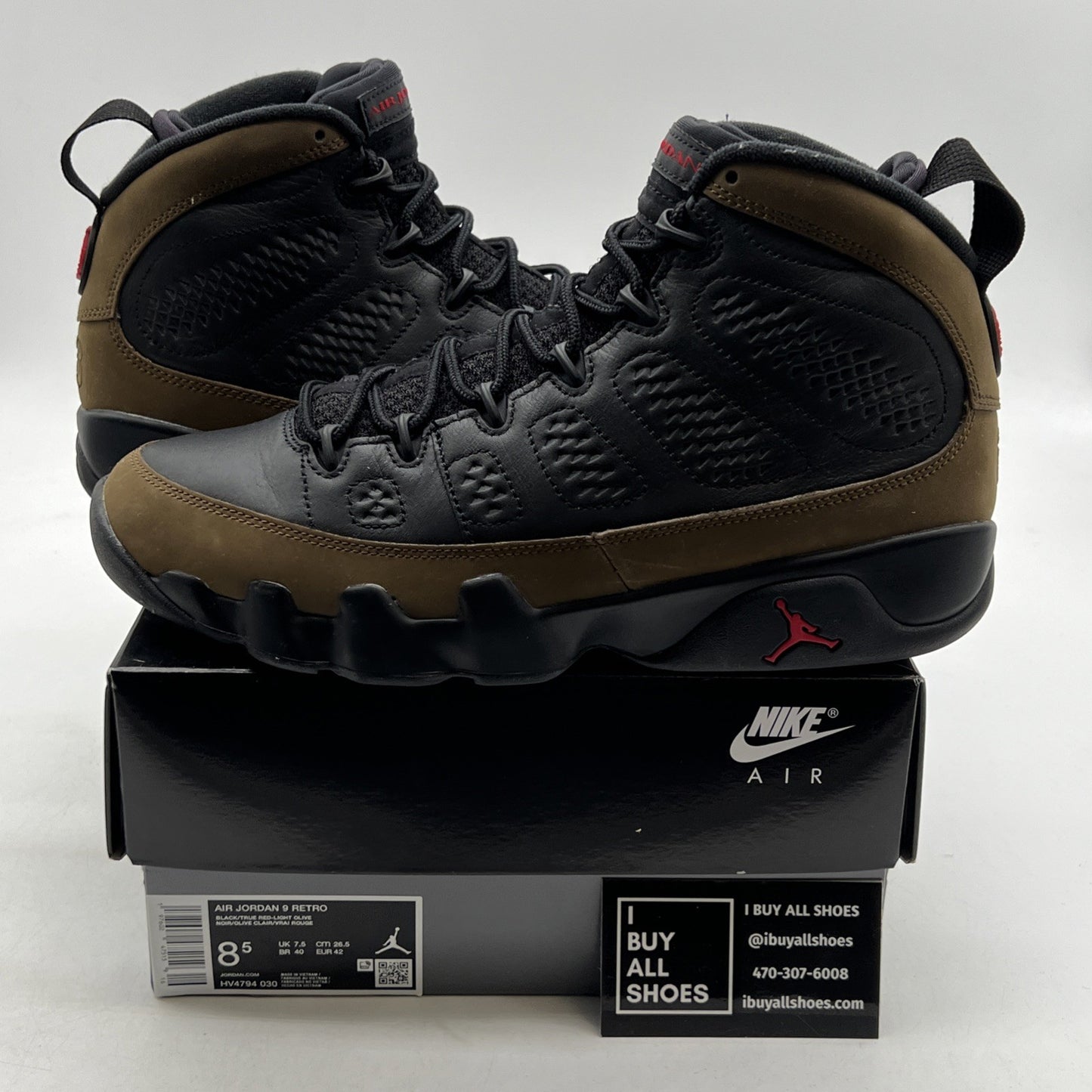 Size 8.5 - Air Jordan 9 Retro 2024 Olive (HV4794-030)