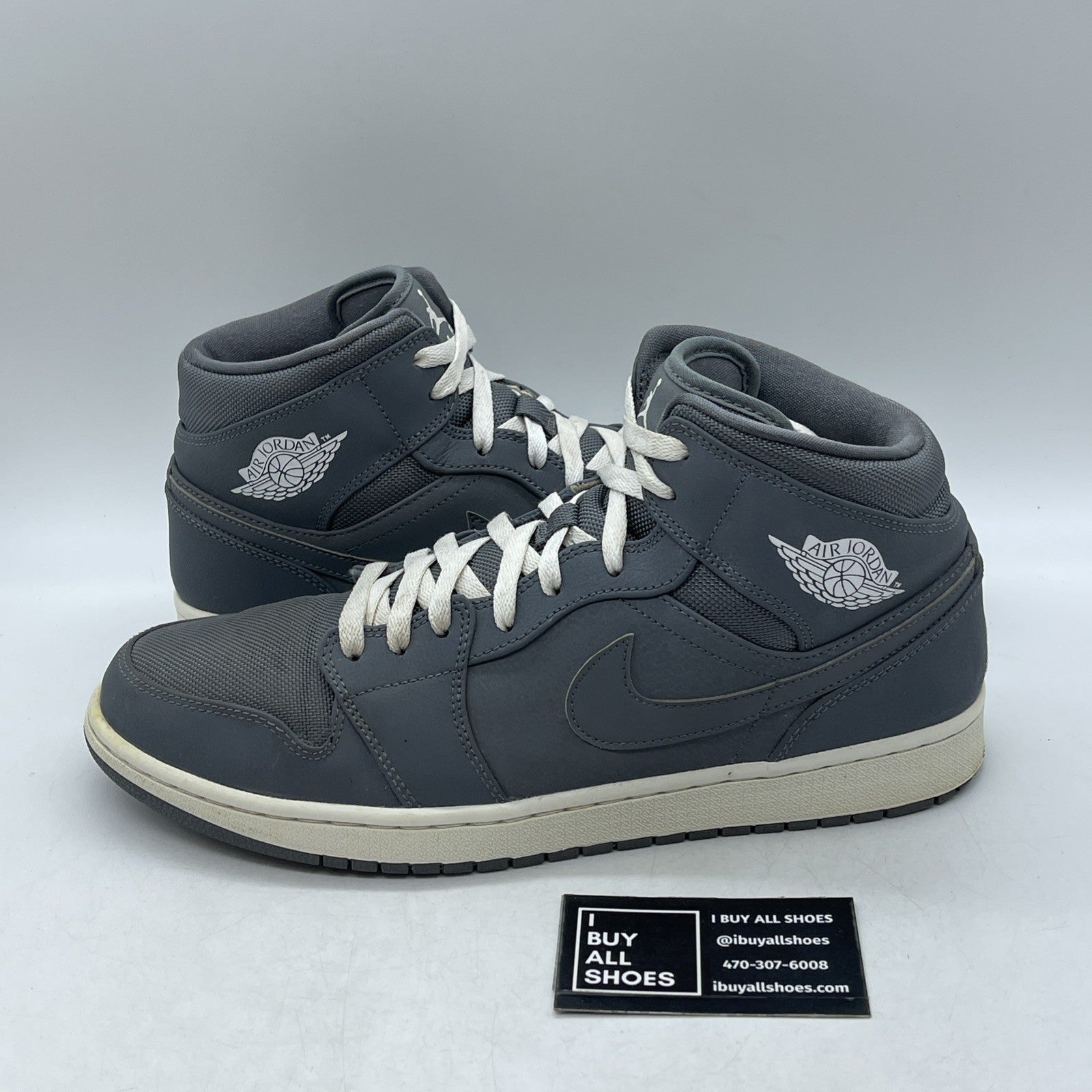 Size 12 - Air Jordan 1 Retro Mid Cool Grey (554724-022)