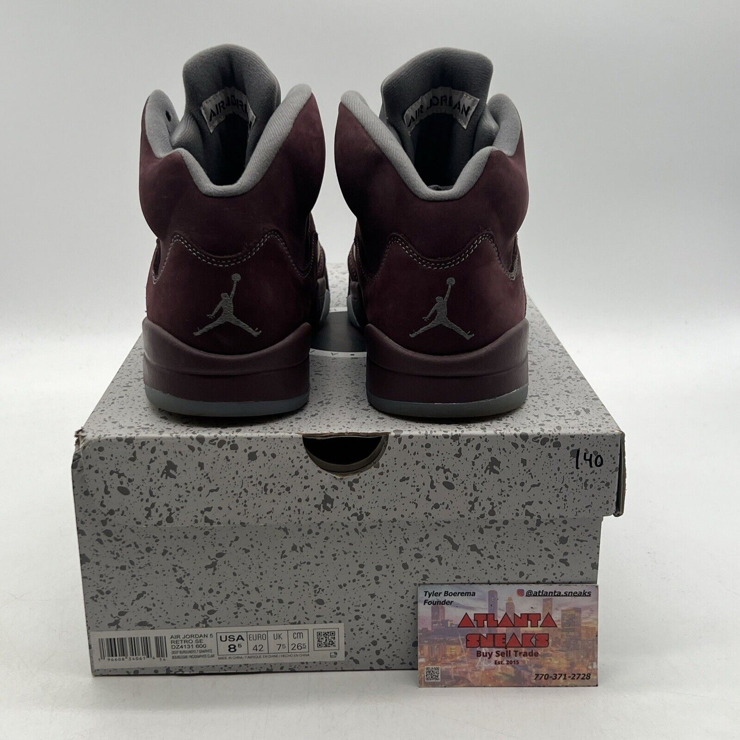 Size 8.5 - Air Jordan 5 Retro SE 2023 Burgundy Grey Suede (DZ4131-600)