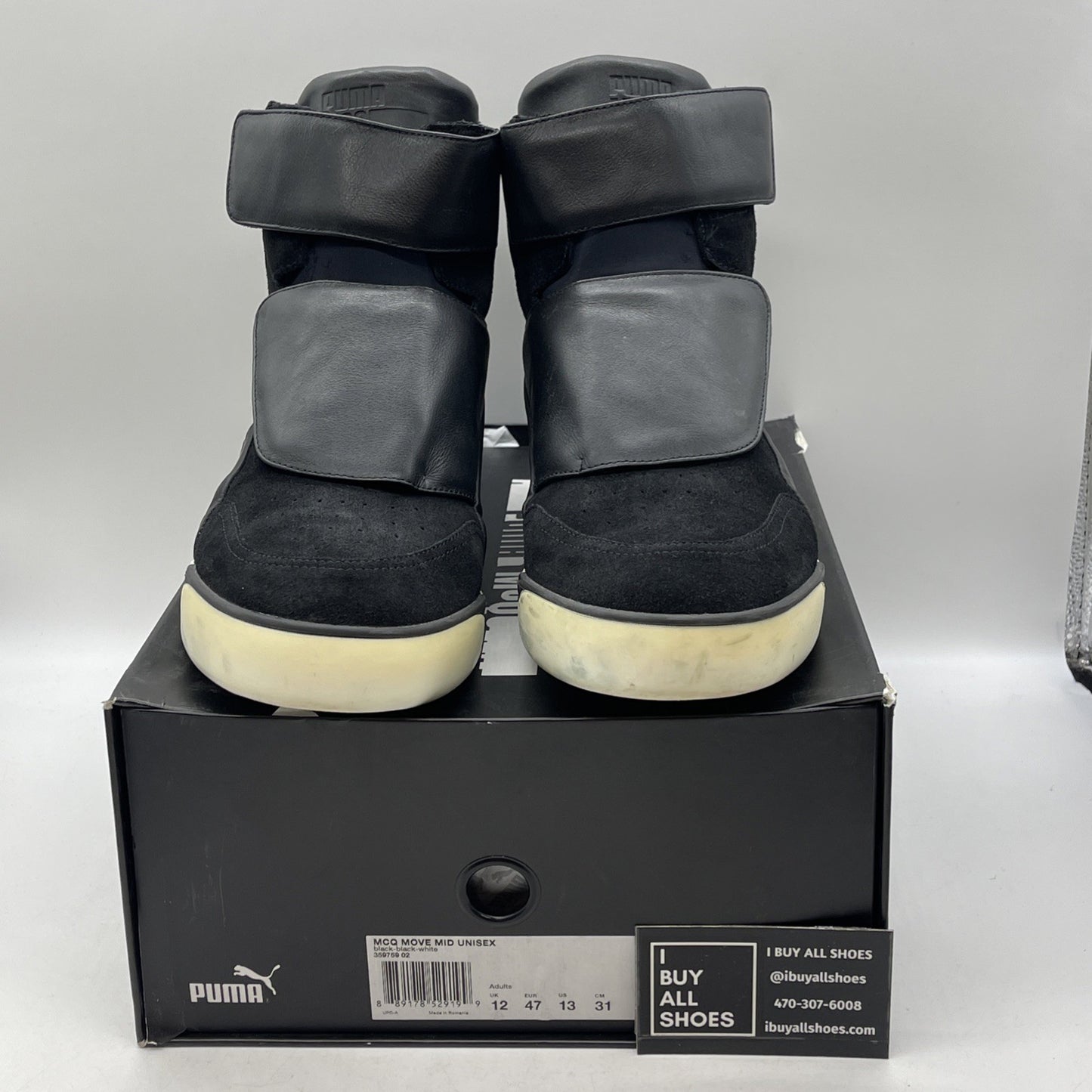 Size 13 - PUMA Move Mid x Alexander McQueen Black (359759-02)