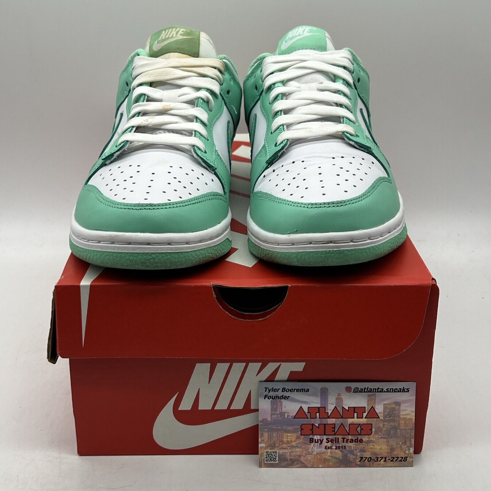 Size 8 - Nike Dunk Low Green Glow W What Aqua Leather (DD1503-105)