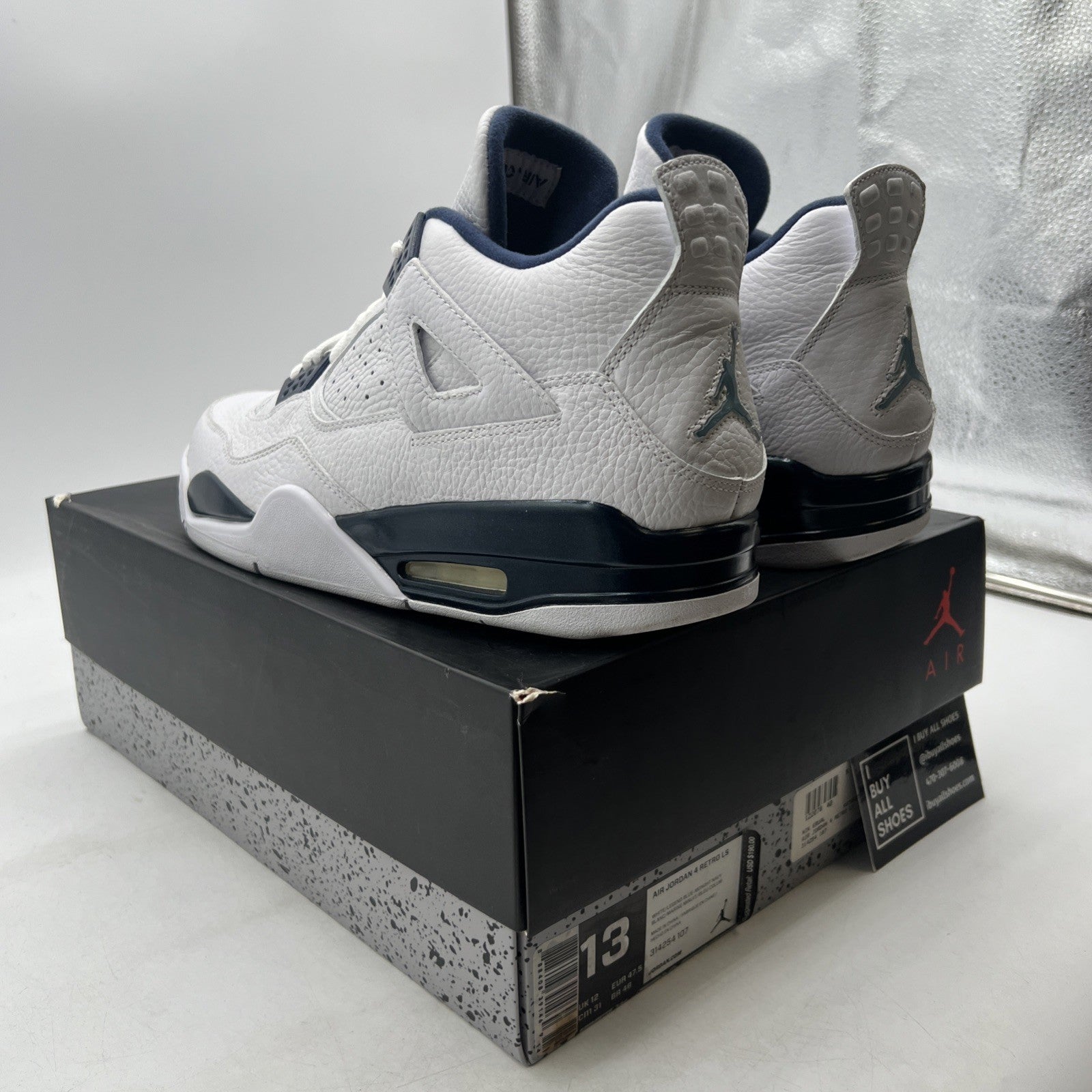 Size 13 - Air Jordan 4 Retro LS Columbia (314254-107)