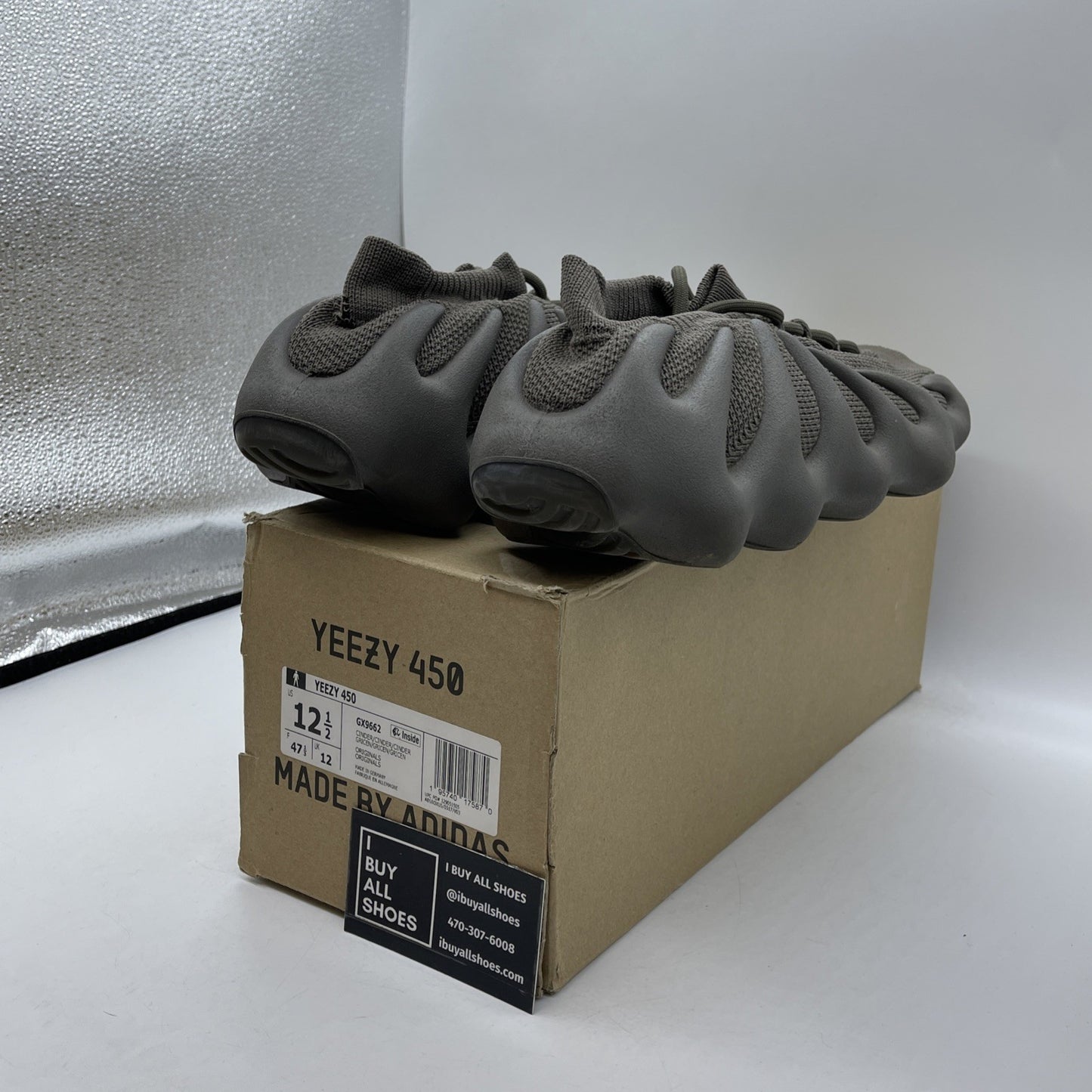 Size 12.5 - adidas Yeezy 450 Cinder Brown Suede (GX9662)