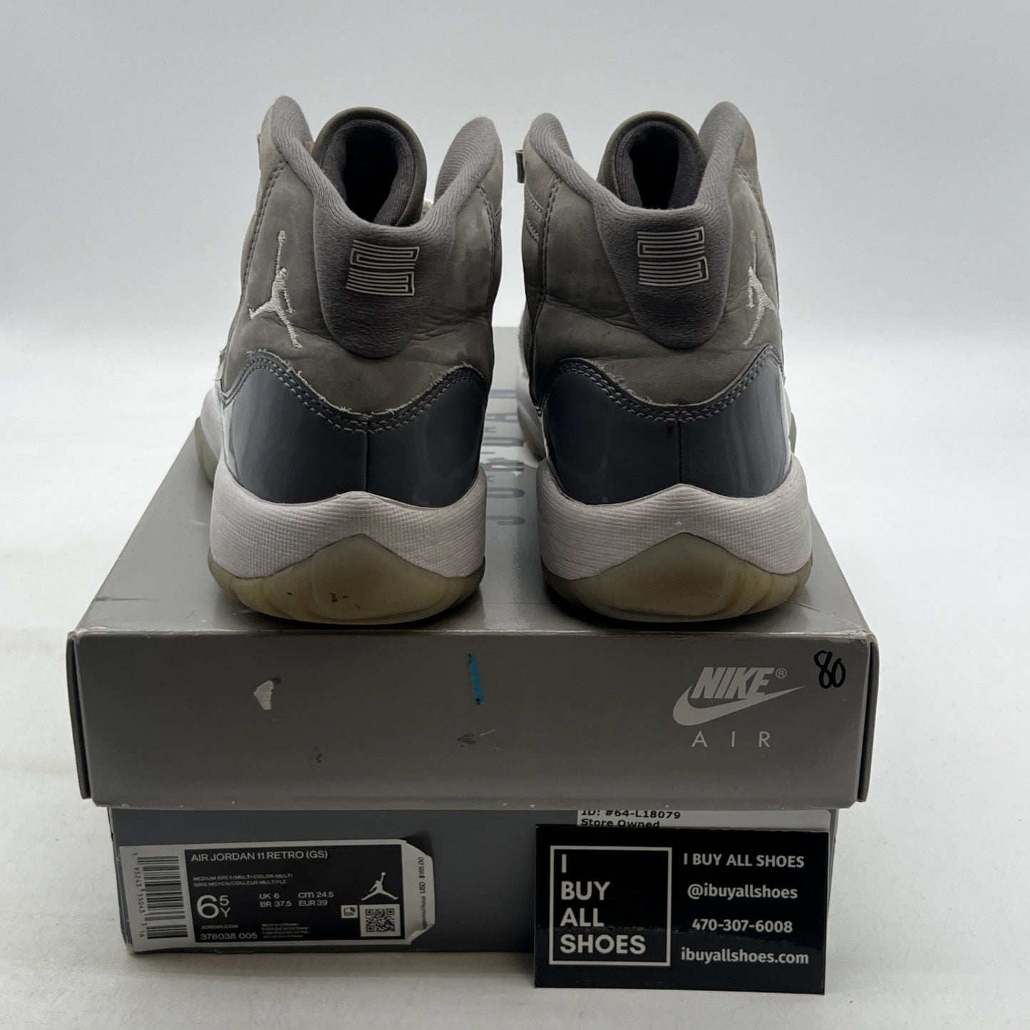 Size 6.5 - Air Jordan 11 Retro High Cool Grey (378038-005)