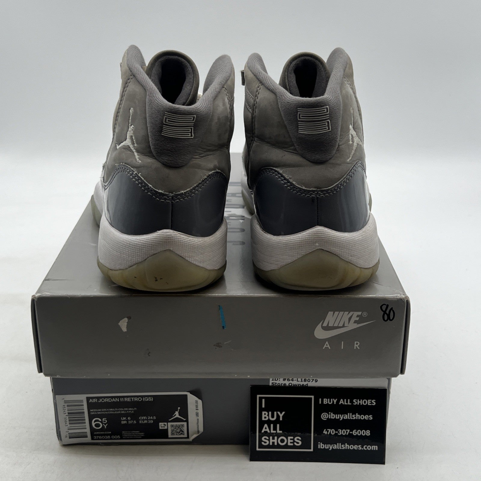 Size 6.5 - Air Jordan 11 Retro High Cool Grey (378038-005)