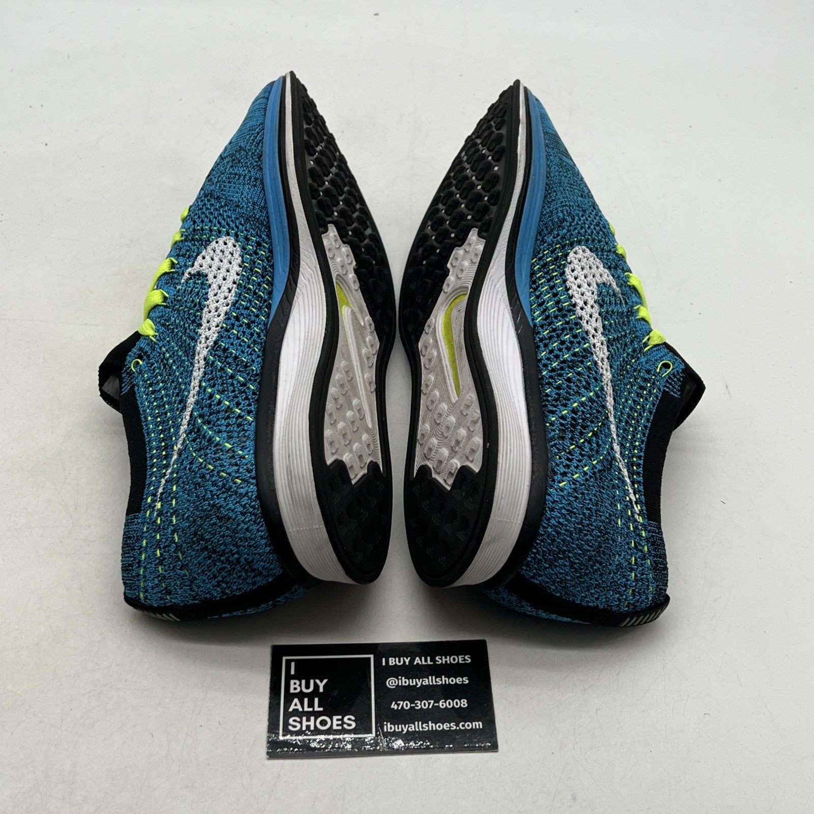 Size 12 - Nike Flyknit Racer Blue Glow (526628-402)
