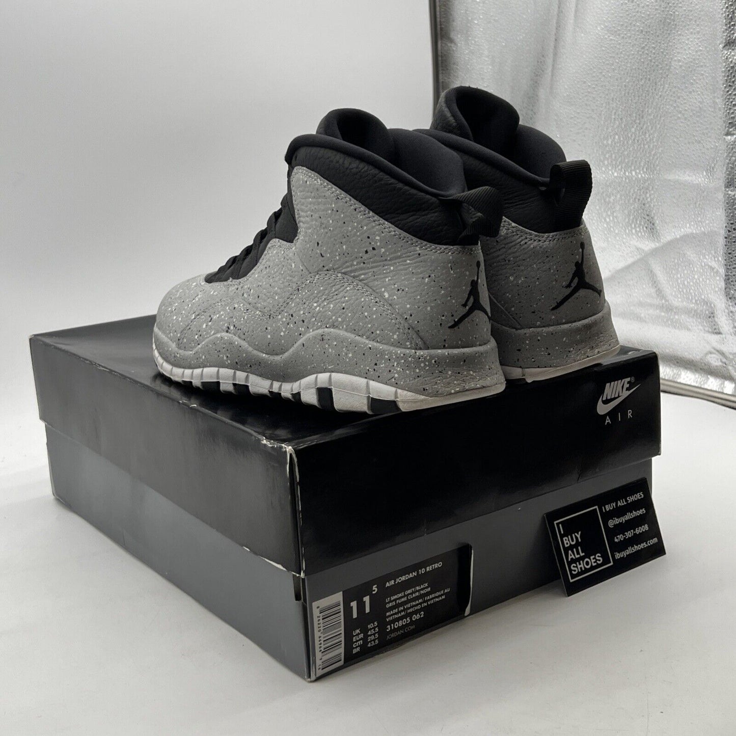 Size 11.5 - Air Jordan 10 Retro Cement (310805-062)