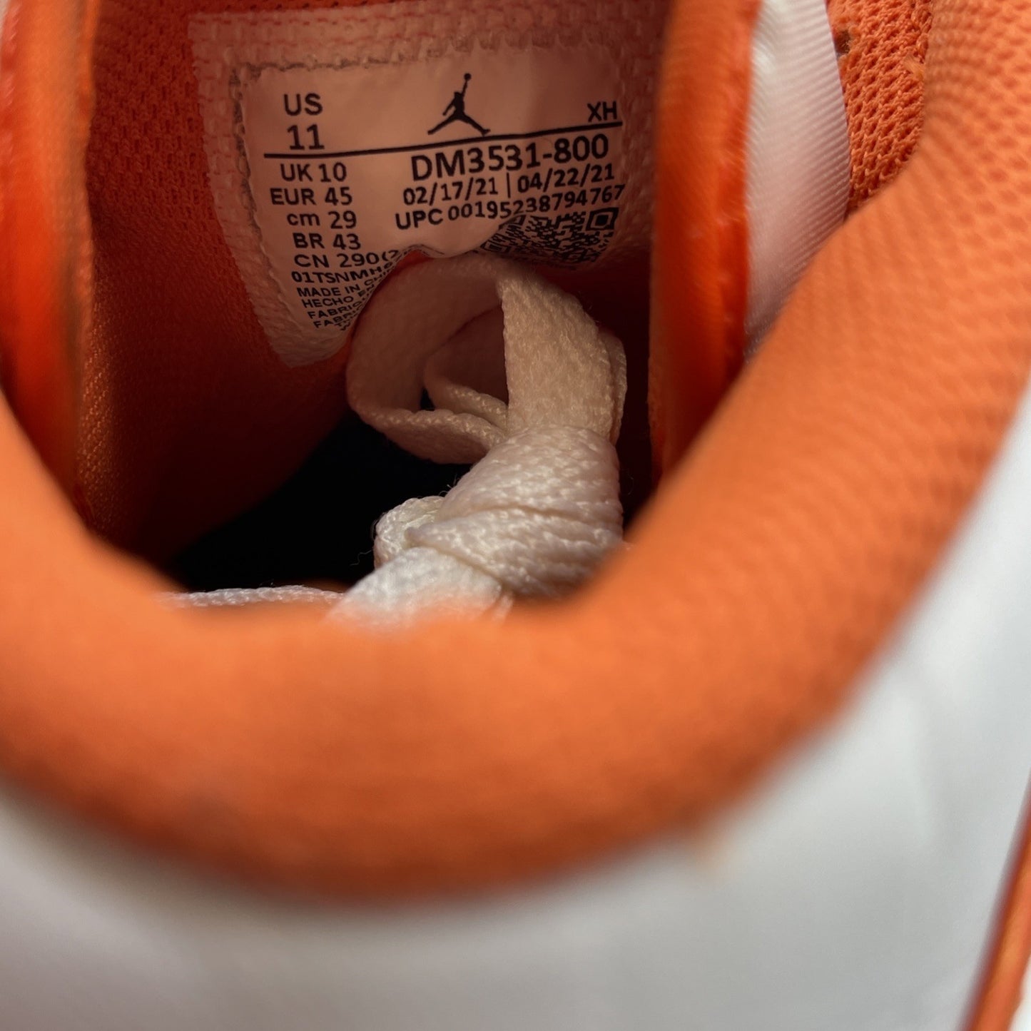 Size 11 - Air Jordan 1 SE Mid Electro Orange White Leather (DM3531-800)