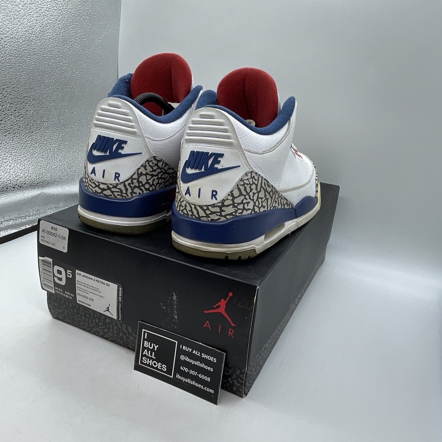 Size 9.5 - Air Jordan 3 Retro OG Mid True Blue (854262-106)