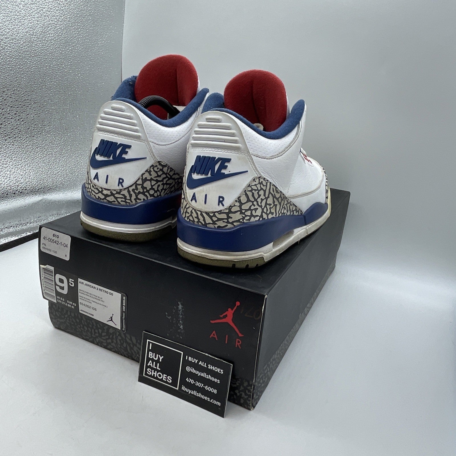 Size 9.5 - Air Jordan 3 Retro OG Mid True Blue (854262-106)