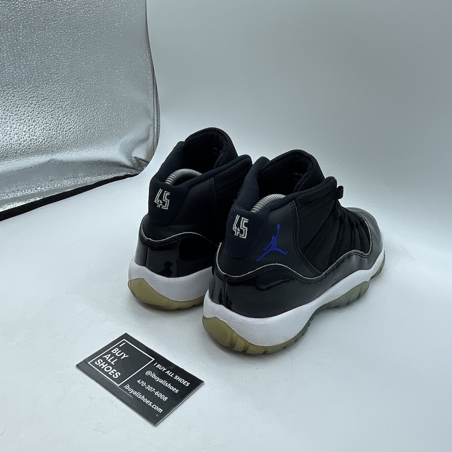 Size 7Y - Air Jordan 11 Retro High Space Jam Black Suede Leather (378038-003)