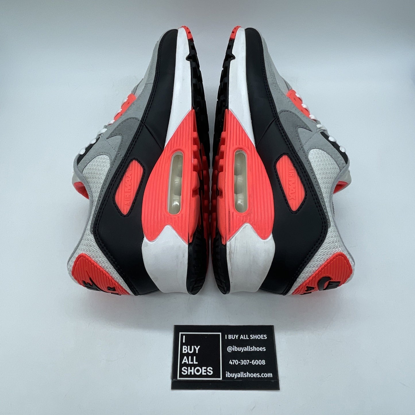 Size 10.5 - Nike Air Max 90 2020 Infrared Grey Black Suede Leather (CT1685-100)