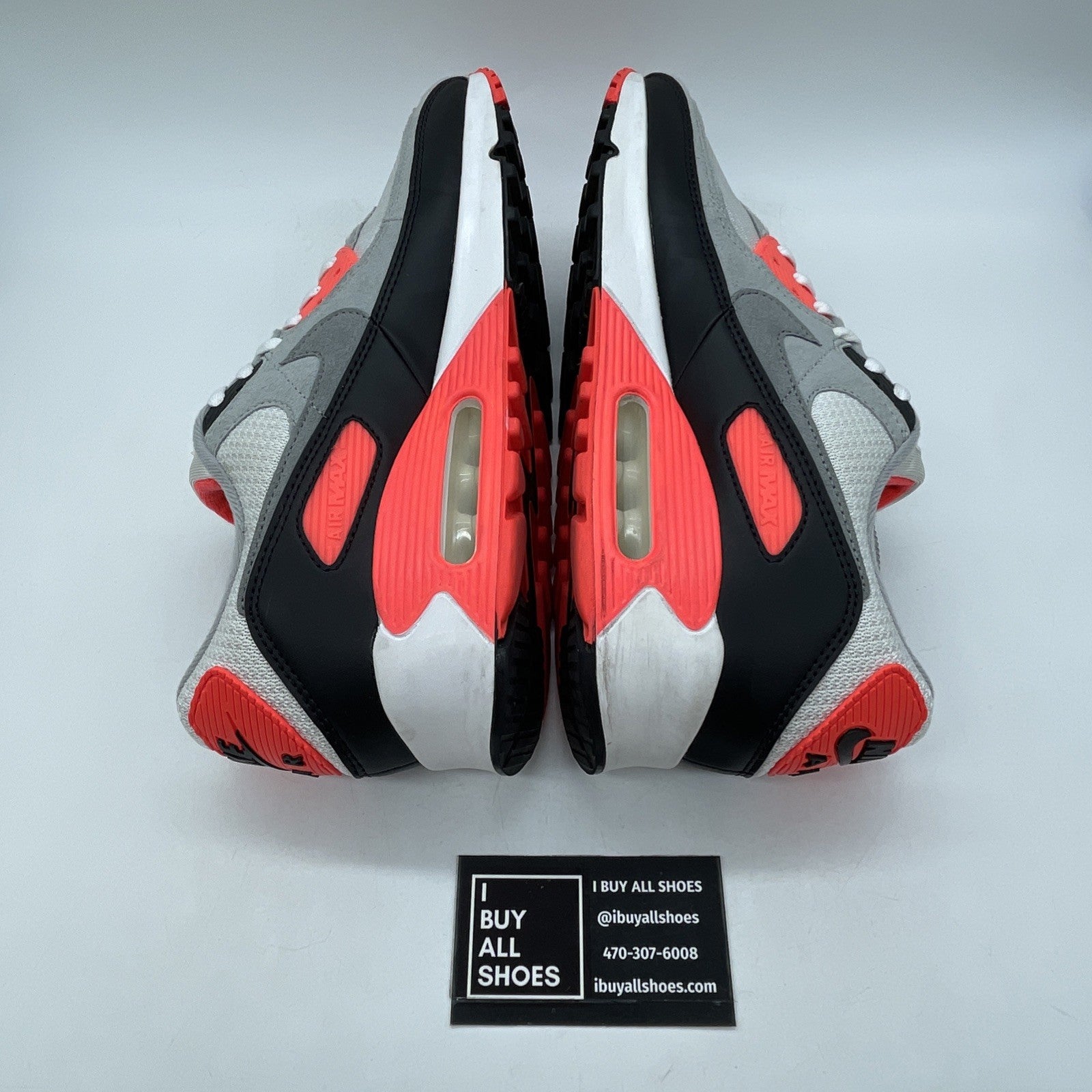 Size 10.5 - Nike Air Max 90 2020 Infrared Grey Black Suede Leather (CT1685-100)