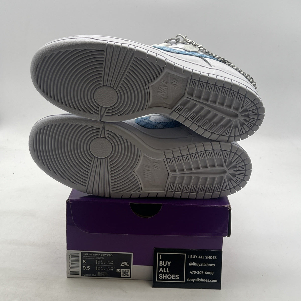 Size 8 - Nicole Hause x Nike Dunk Pro SB Low White University Blue (FZ8802-100)