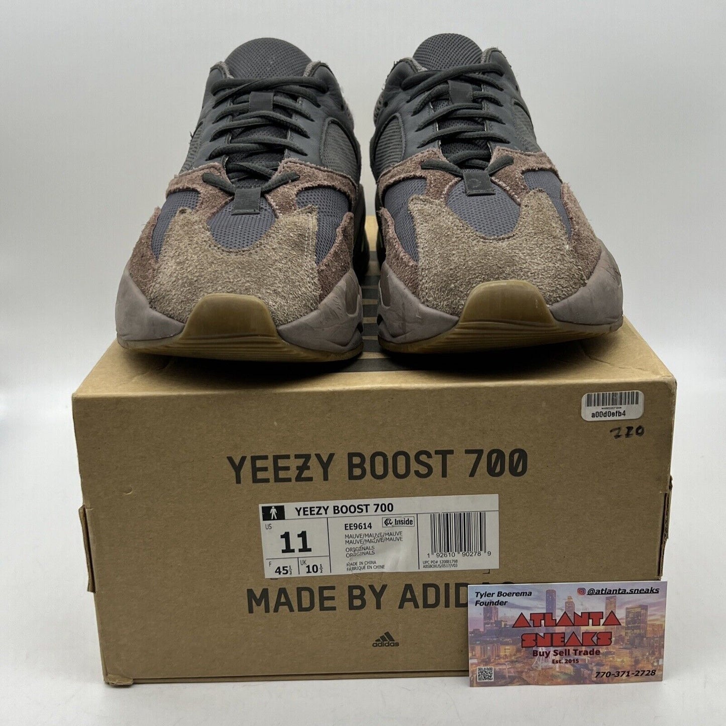 Size 11 - adidas Yeezy Boost 700 V1 Mauve Brown Suede Leather (EE9614)