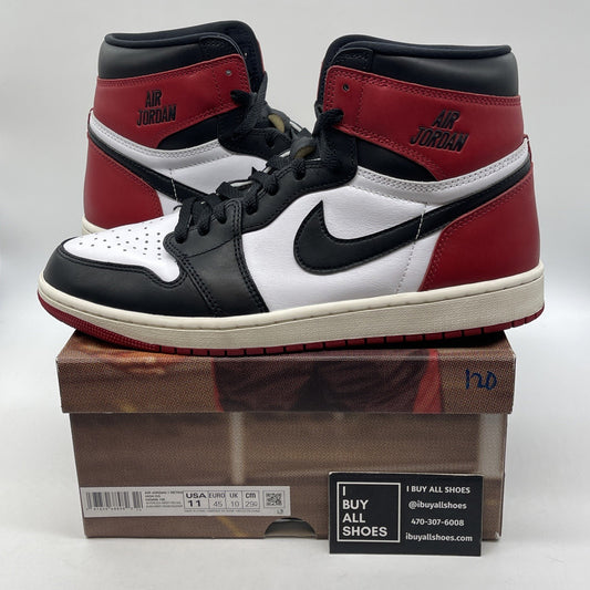 Size 11 - Air Jordan 1 Retro OG High Black Toe Reimagined Leather (DZ5485-106)