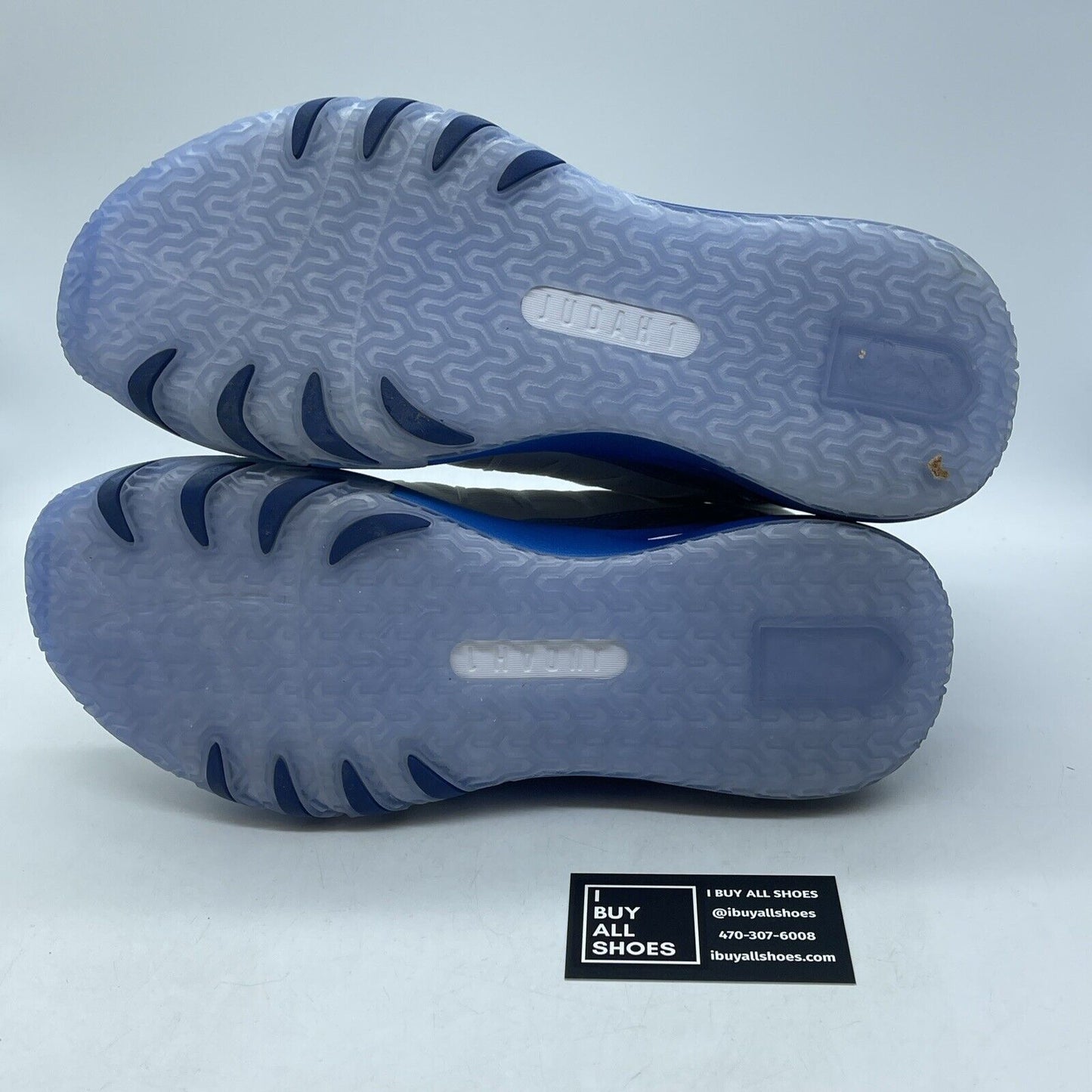 Size 13 - Unitus Judah 1 basketball shoes Blue White Suede Leather (JUB001-141)