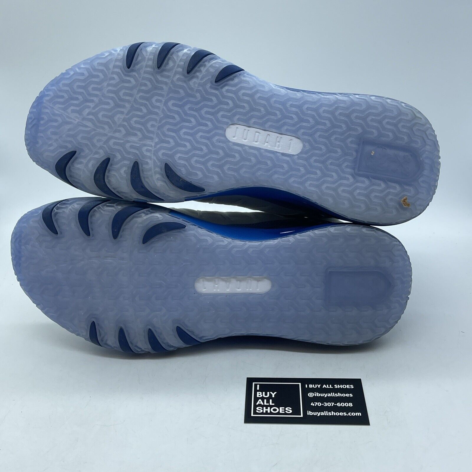 Size 13 - Unitus Judah 1 basketball shoes Blue White Suede Leather (JUB001-141)