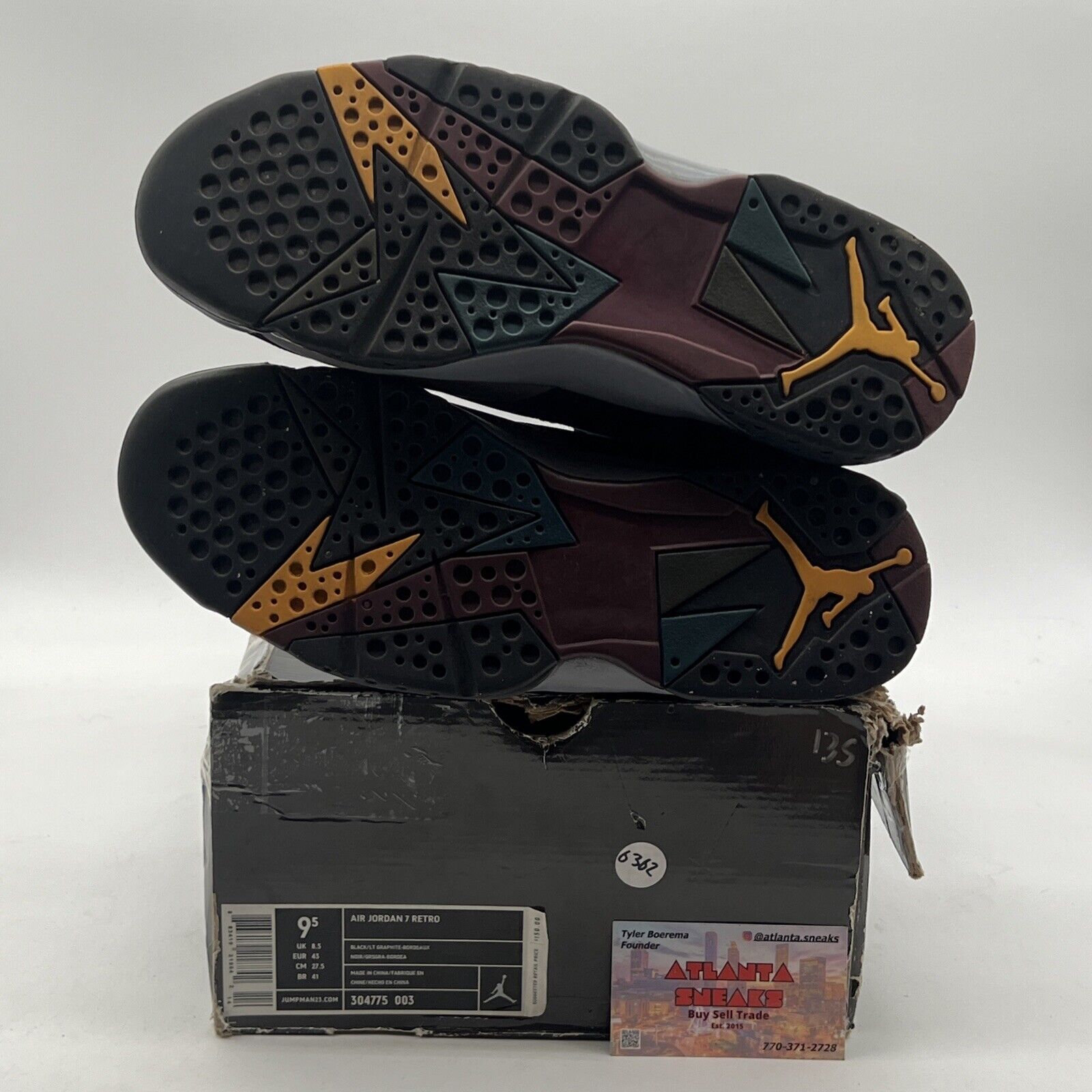 Size 9.5 - Air Jordan 7 Retro 2011 Bordeaux (304775-003)