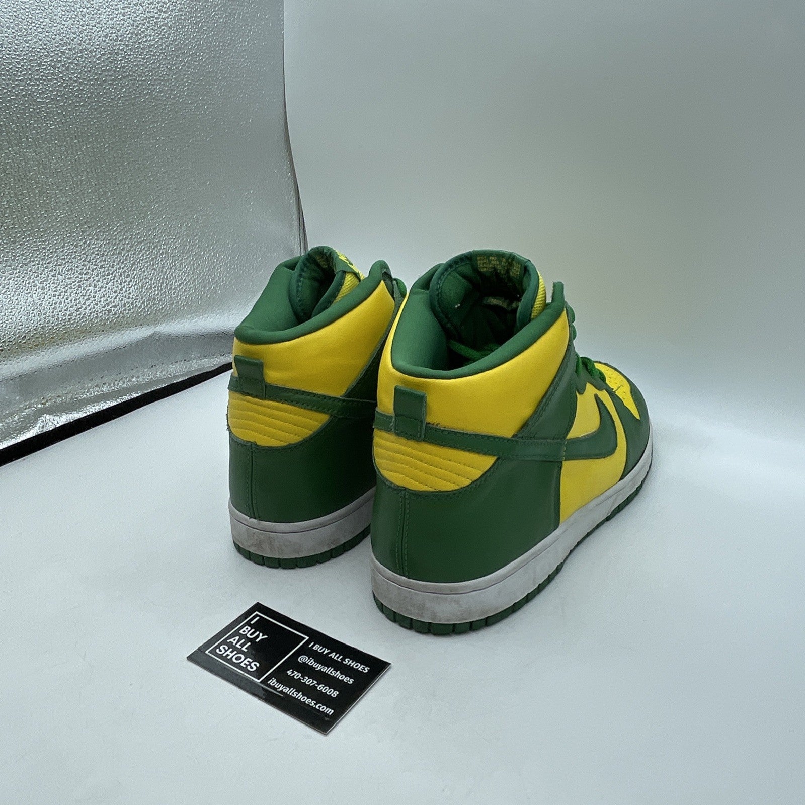 Size 13 - Nike Dunk High Brazil Yellow Green Leather (304717-731)