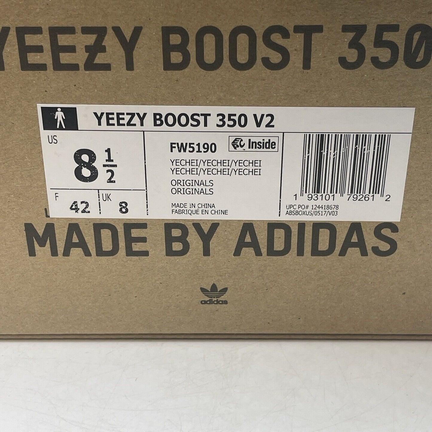 Size 8.5 - adidas Yeezy Boost 350 V2 Yecheil Non-Reflective Black (FW5190)