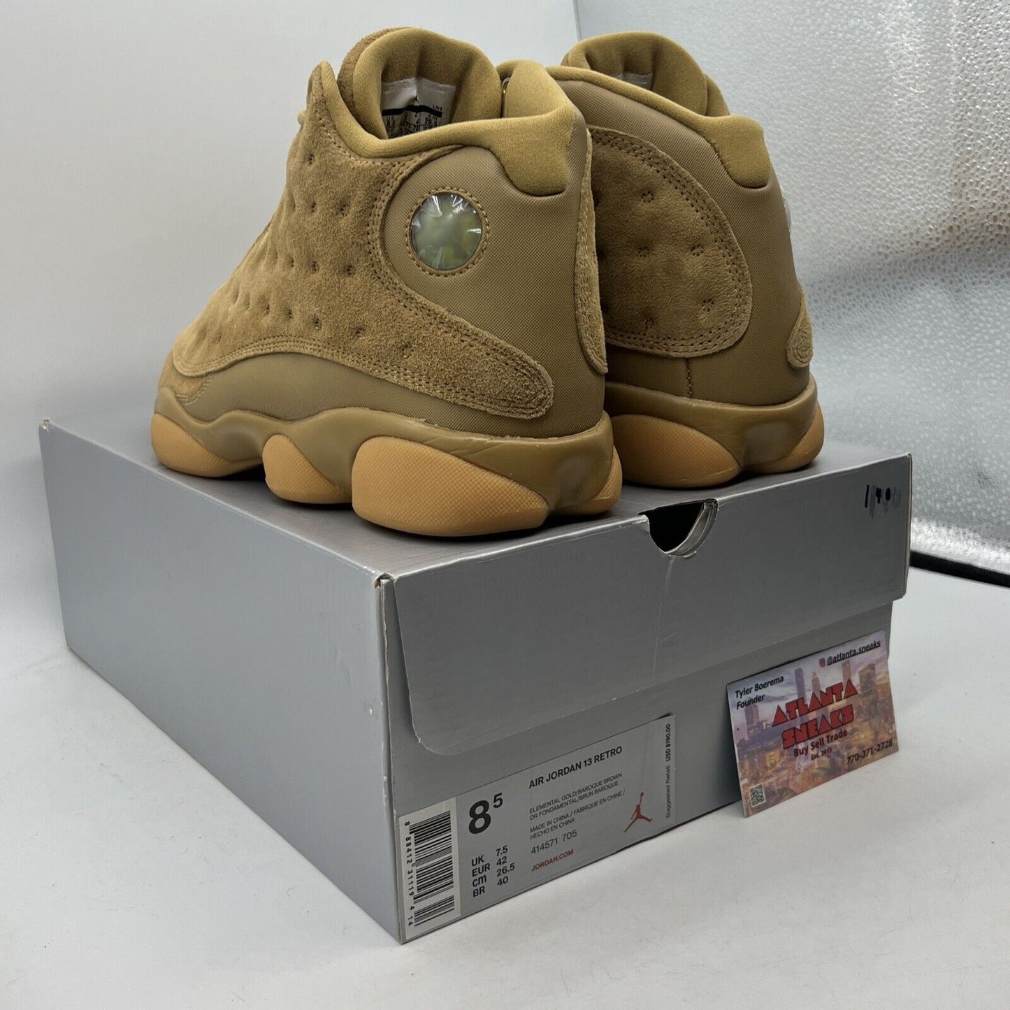 Size 8.5 - Air Jordan 13 Retro Wheat Suede Gum (414571-705)
