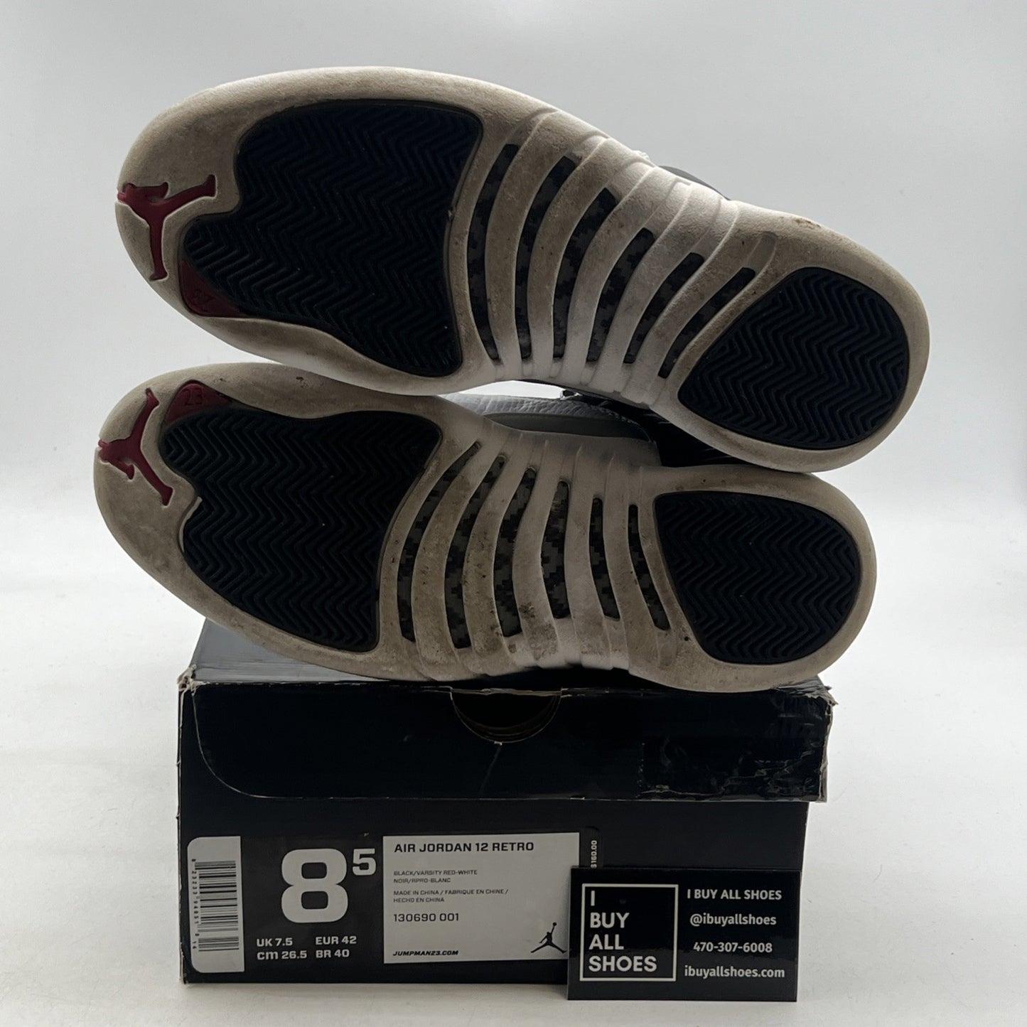 Size 8.5 - Air Jordan 12 Retro 2012 Playoff (130690-001)