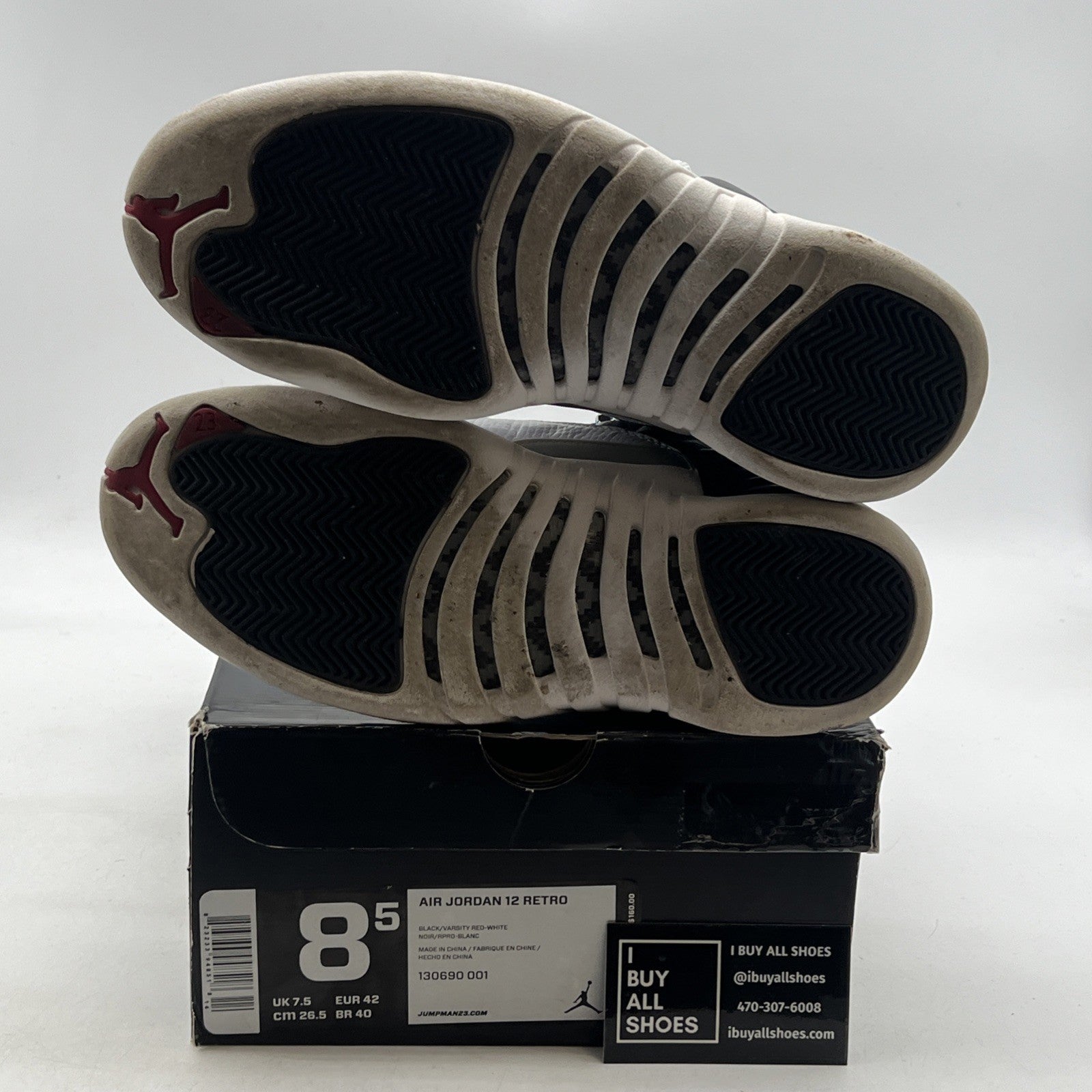 Size 8.5 - Air Jordan 12 Retro 2012 Playoff (130690-001)