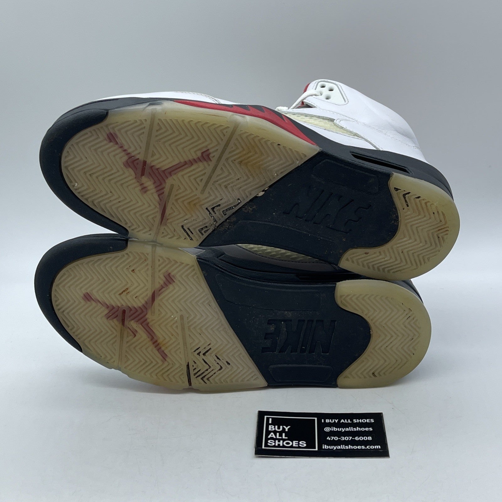 Size 9.5 - Jordan 5 Retro Mid Fire Red White Black Leather (DA1911-102)
