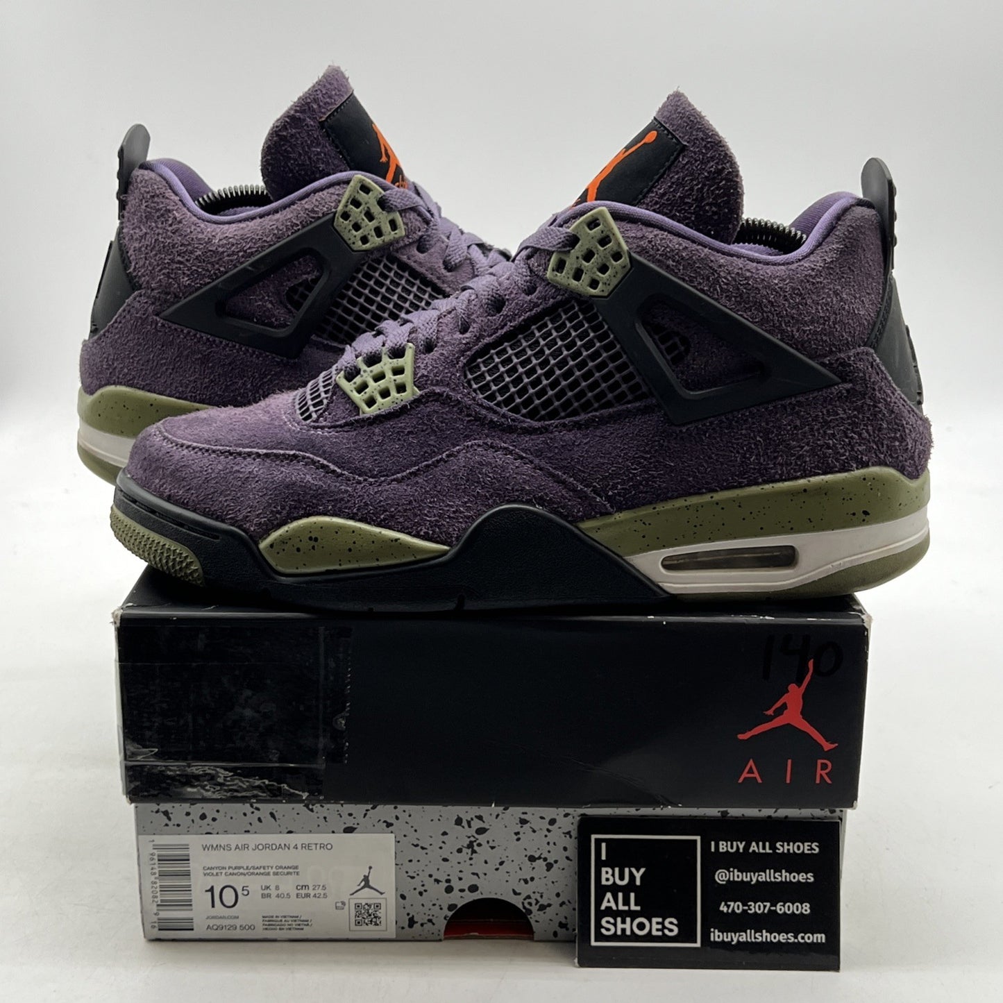 Size 10.5W - Air Jordan 4 Retro Mid Canyon Purple - (AQ9129-500)