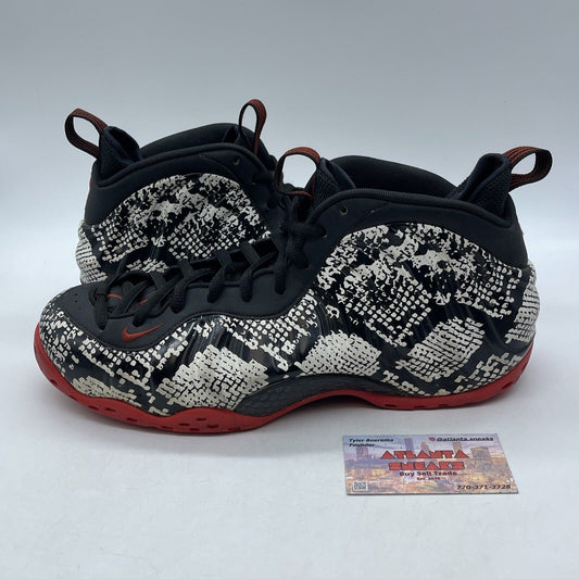 Size 12 - Nike Air Foamposite One Albino Snakeskin Black White (314996-101)