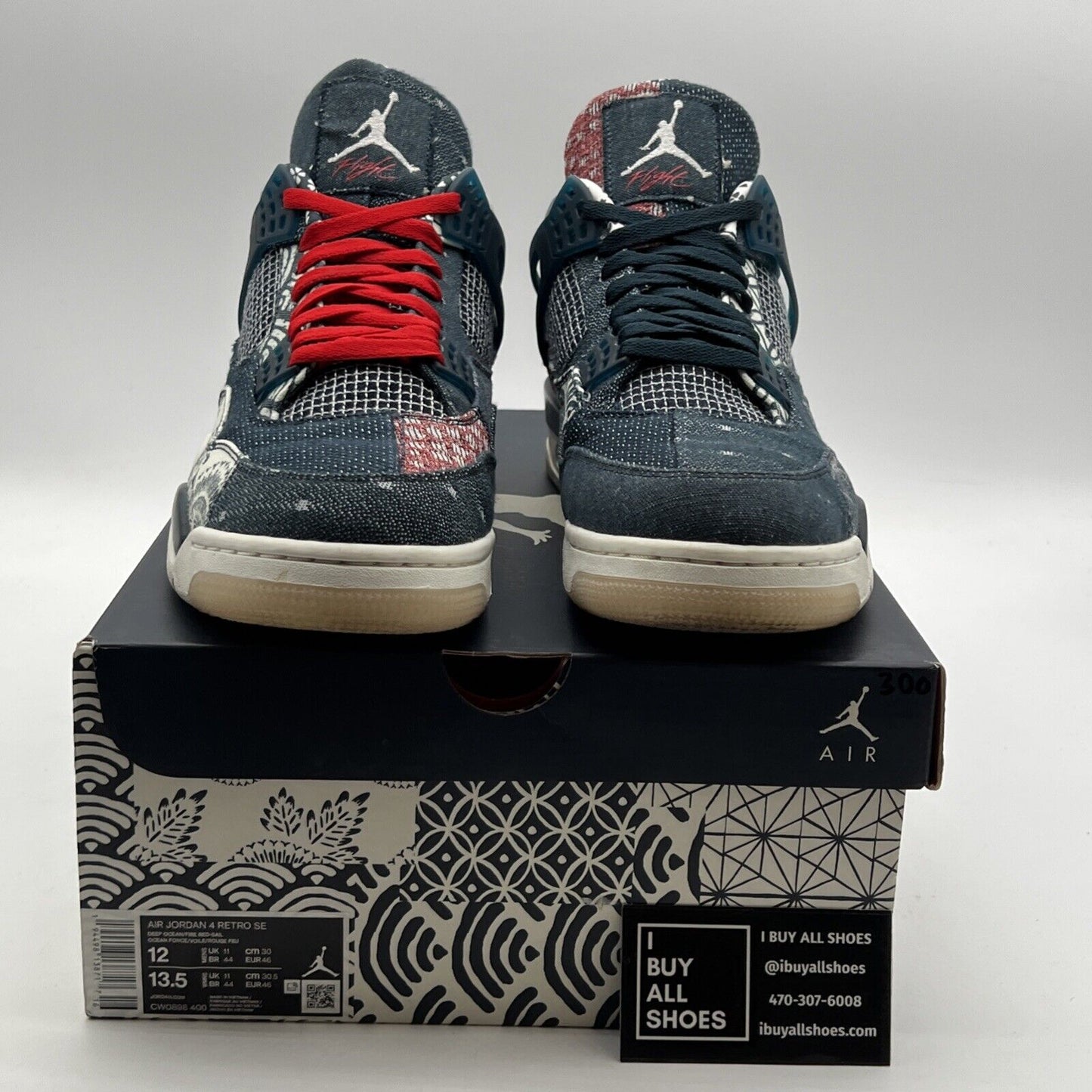 Size 12 - Air Jordan 4 Retro SE Sashiko (CW0898-400)