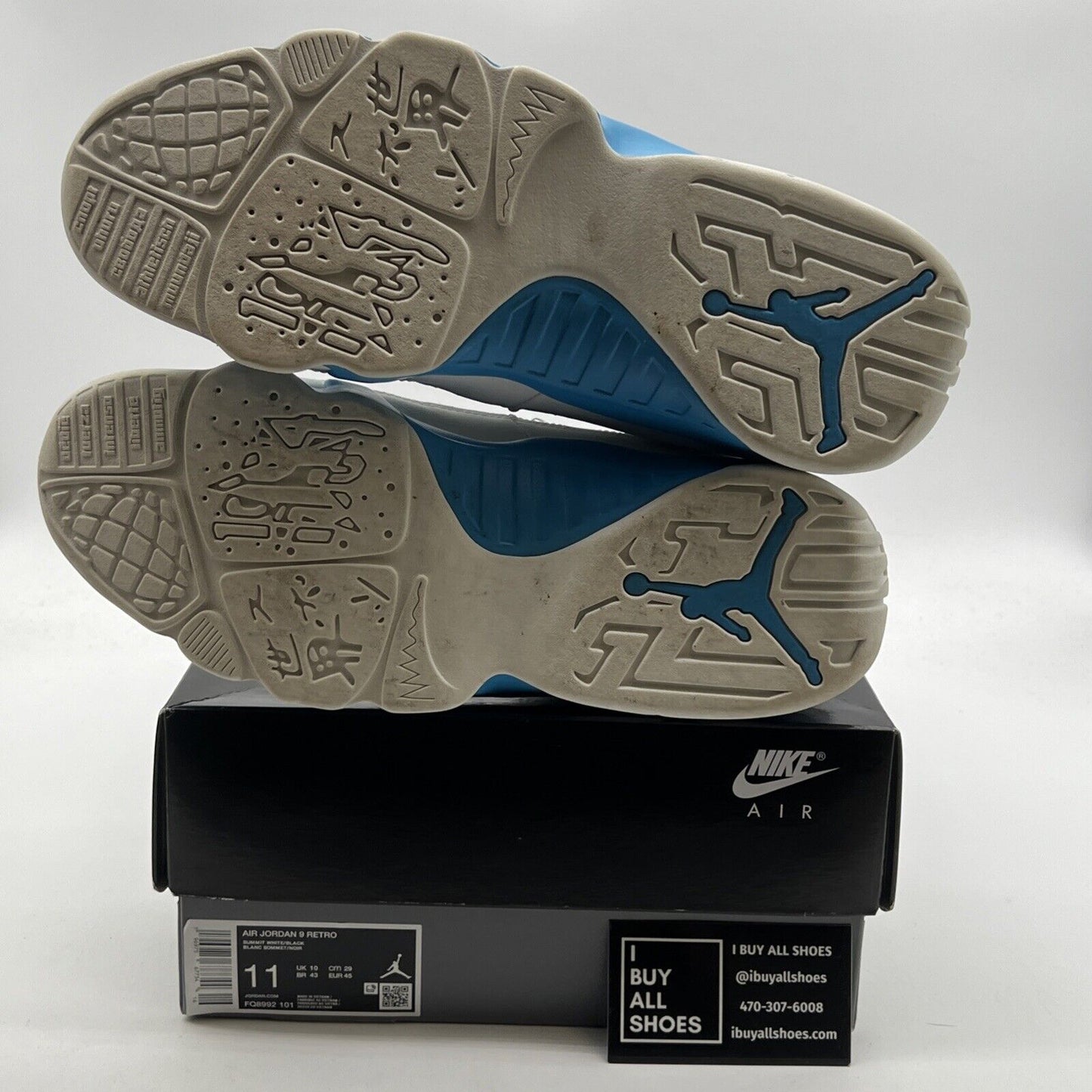 Size 11 - Air Jordan 9 Retro 2024 Powder Blue (FQ8992-101)