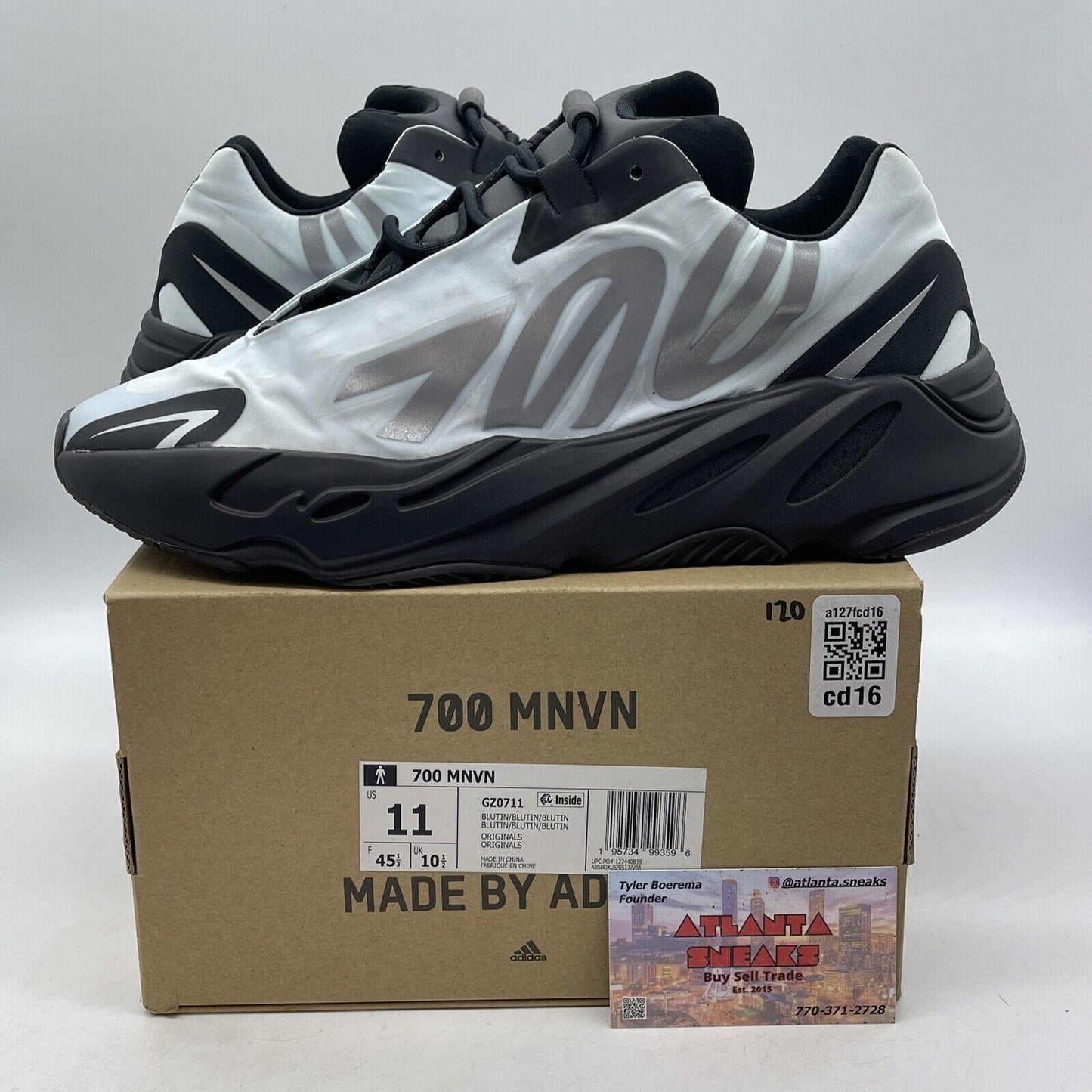 Size 11 - adidas Yeezy Boost 700 MNVN Blue Tint Black Suede (GZ0711)