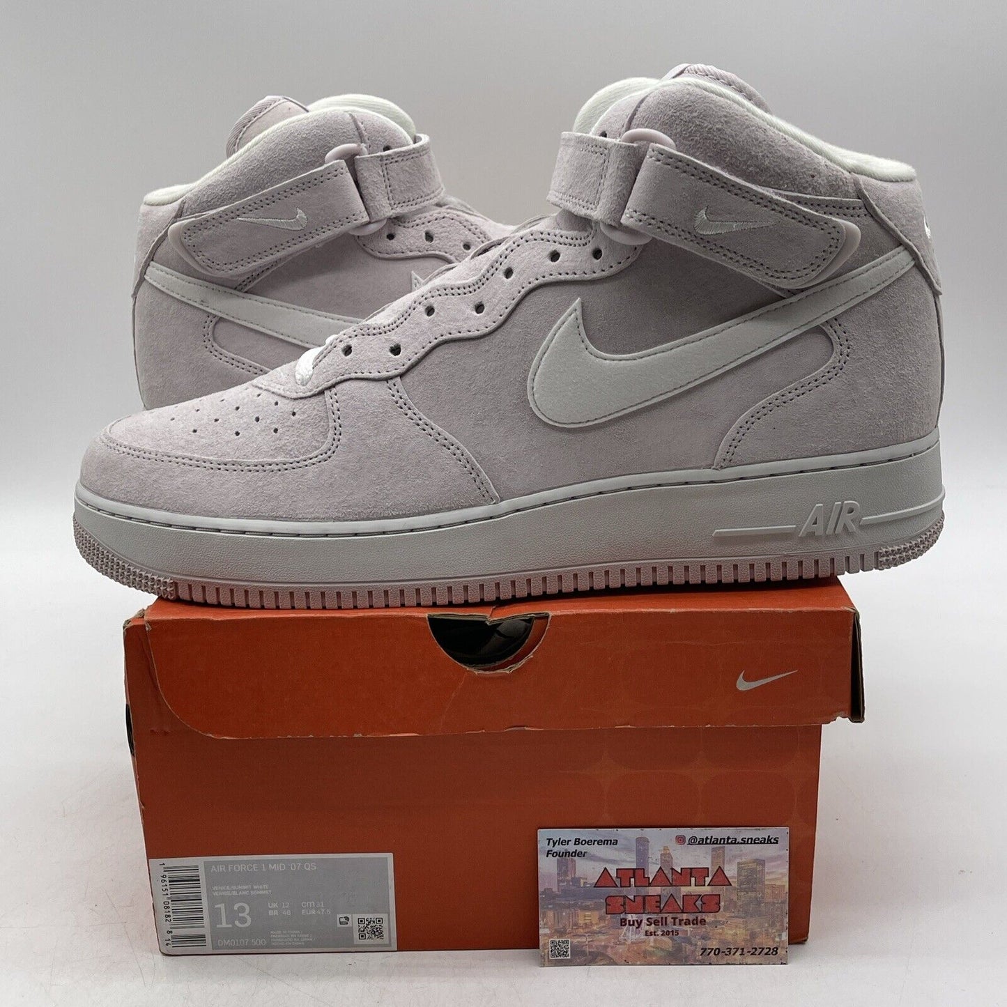 Size 13 - Nike Air Force 1 Mid Venice Purple White Suede (DM0107-500)