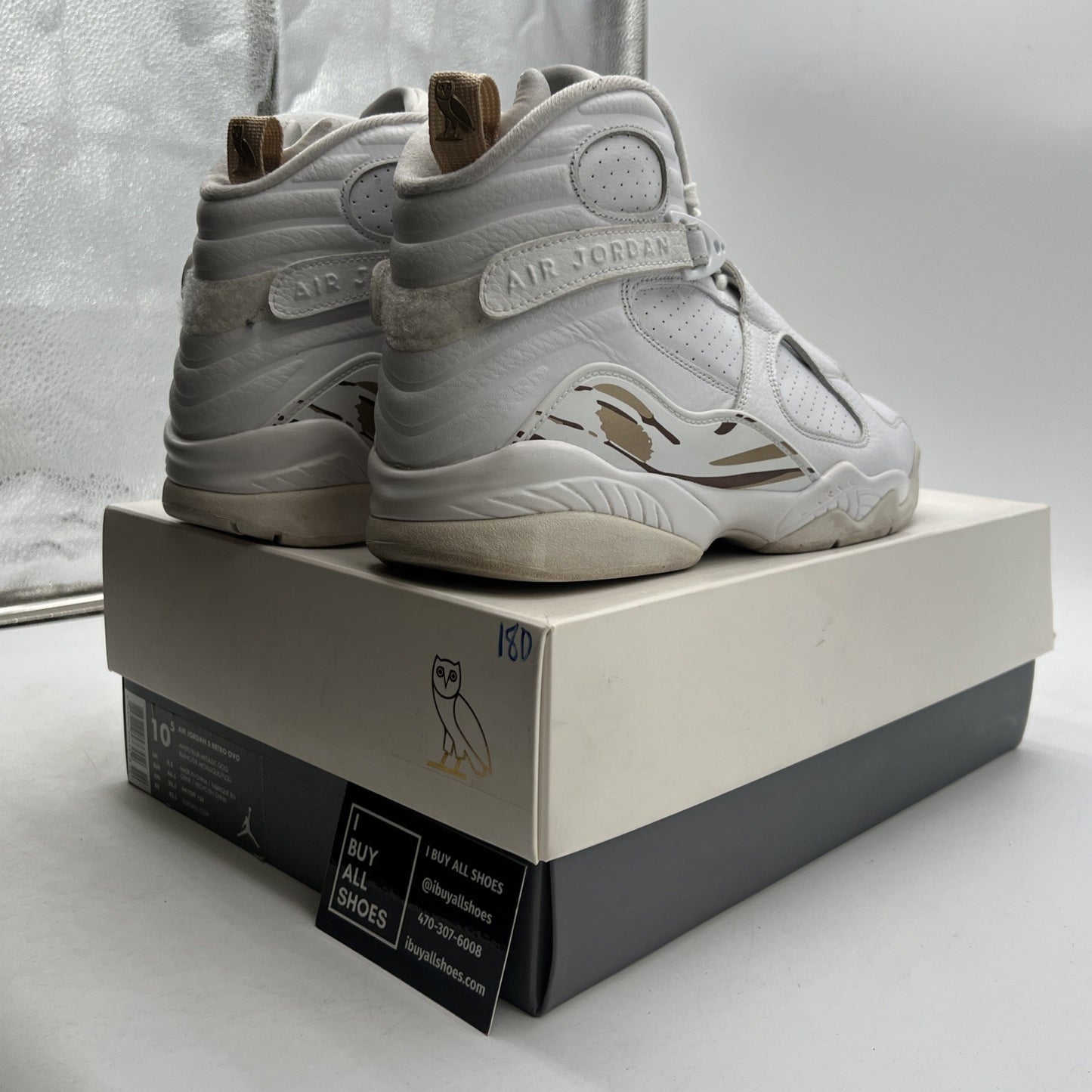 Size 10.5 - OVO x Air Jordan 8 Retro White (AA1239-135)