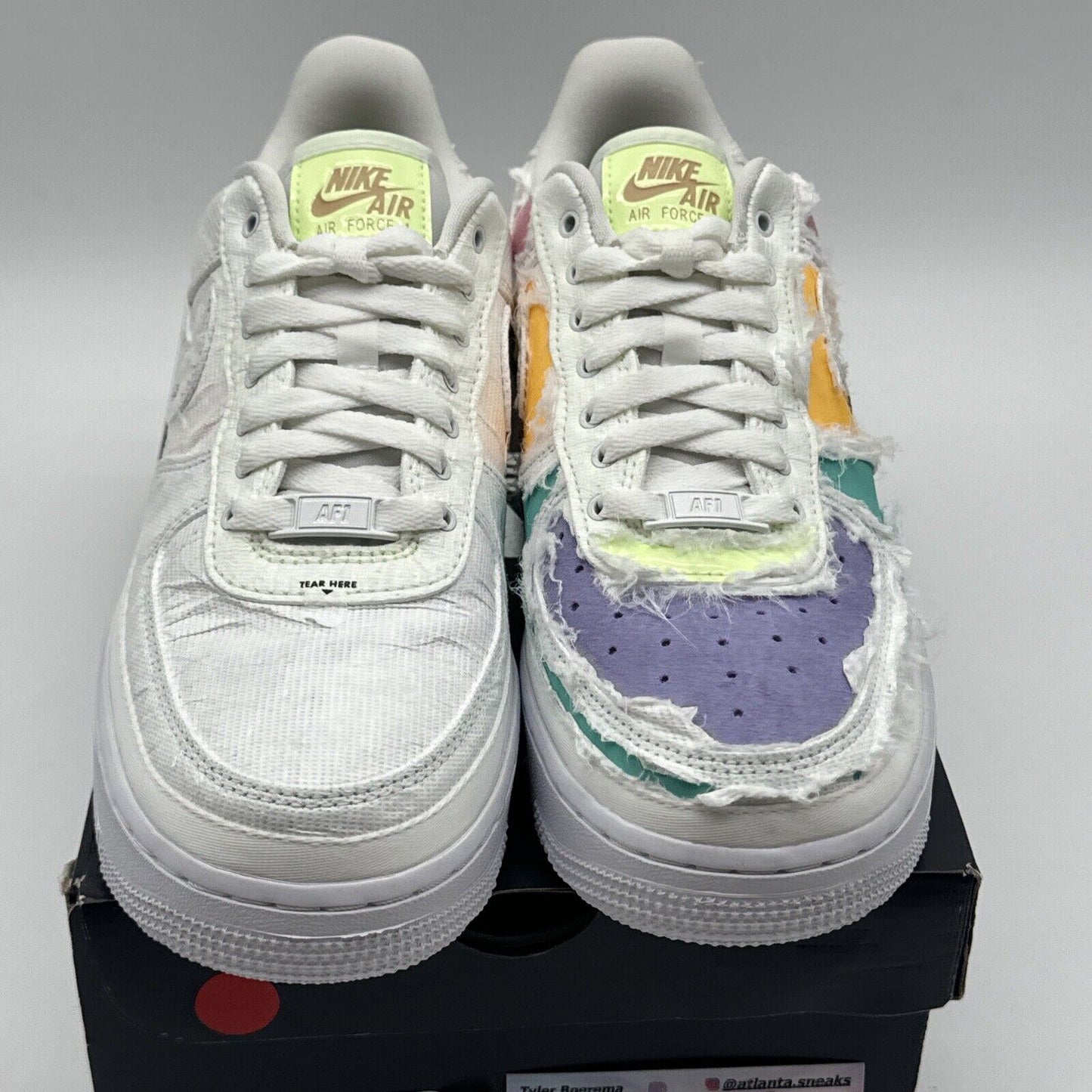 Size 8.5 W - Nike Air Force 1 Low Pastel Reveal. Firs 7 Men’s. Left Shoe Reveald